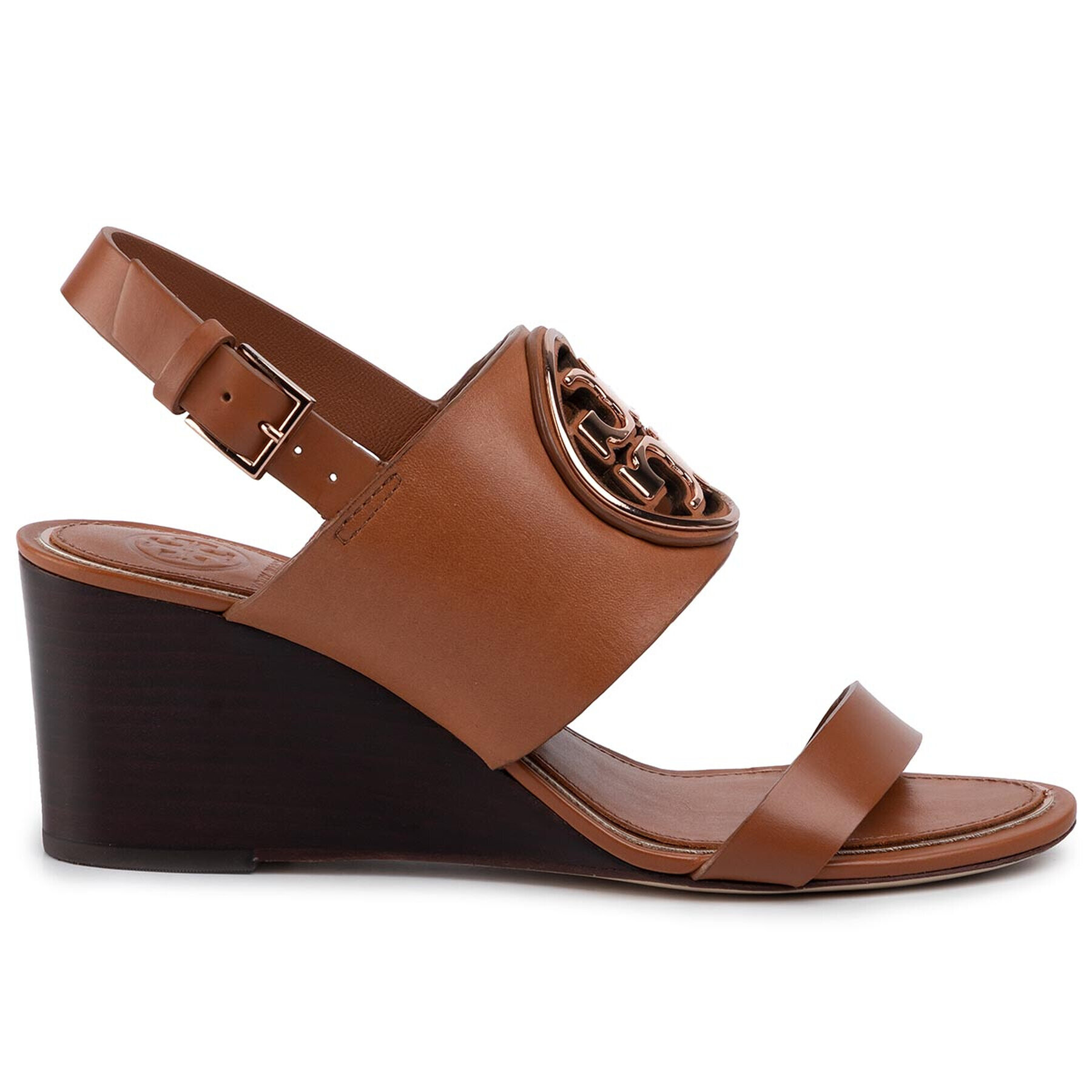 Tory Burch Сандали Metal Miller 65Mm Wedge 56115 Кафяв - Pepit.bg