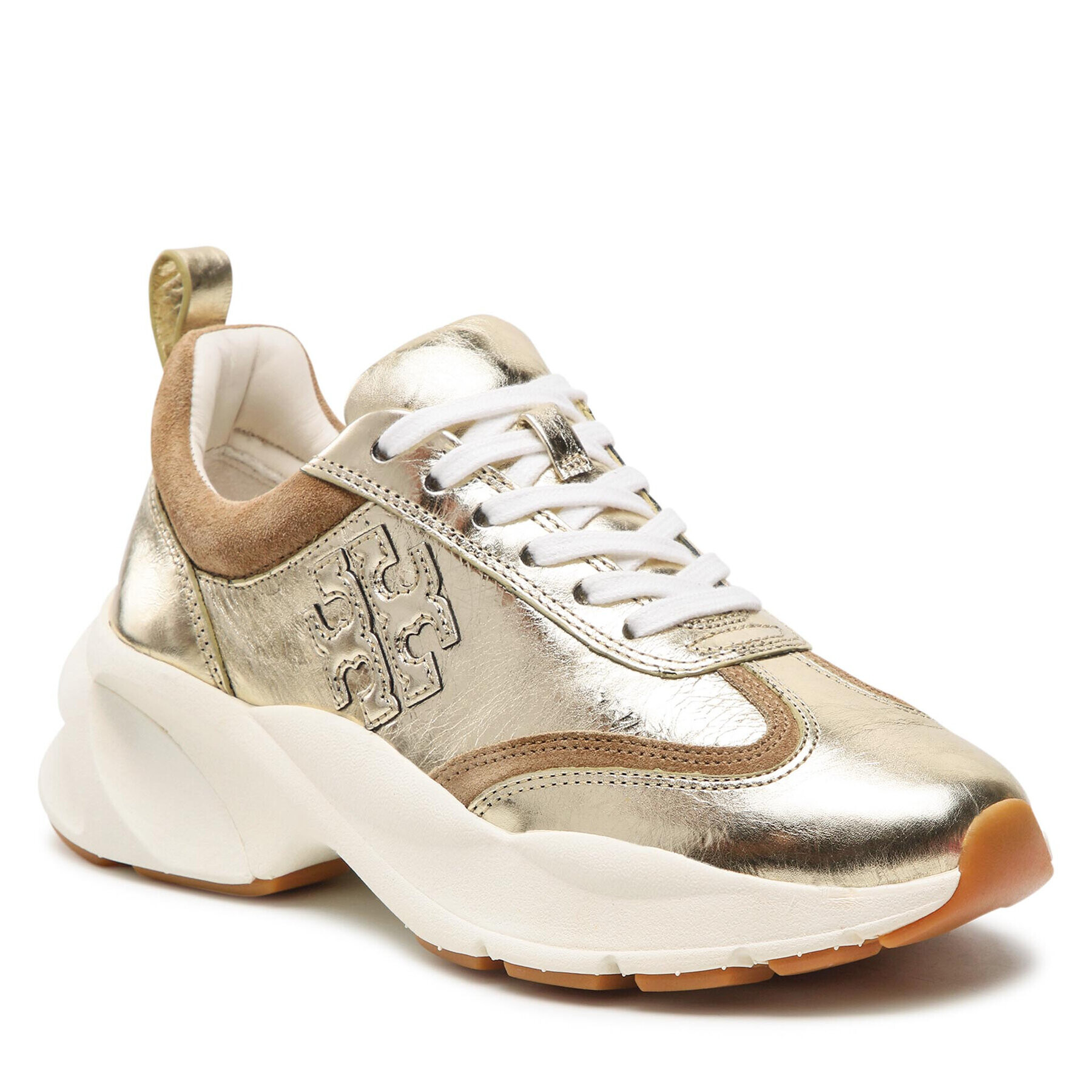 Tory Burch Сникърси Good Luck Trainer 13526 Златист - Pepit.bg