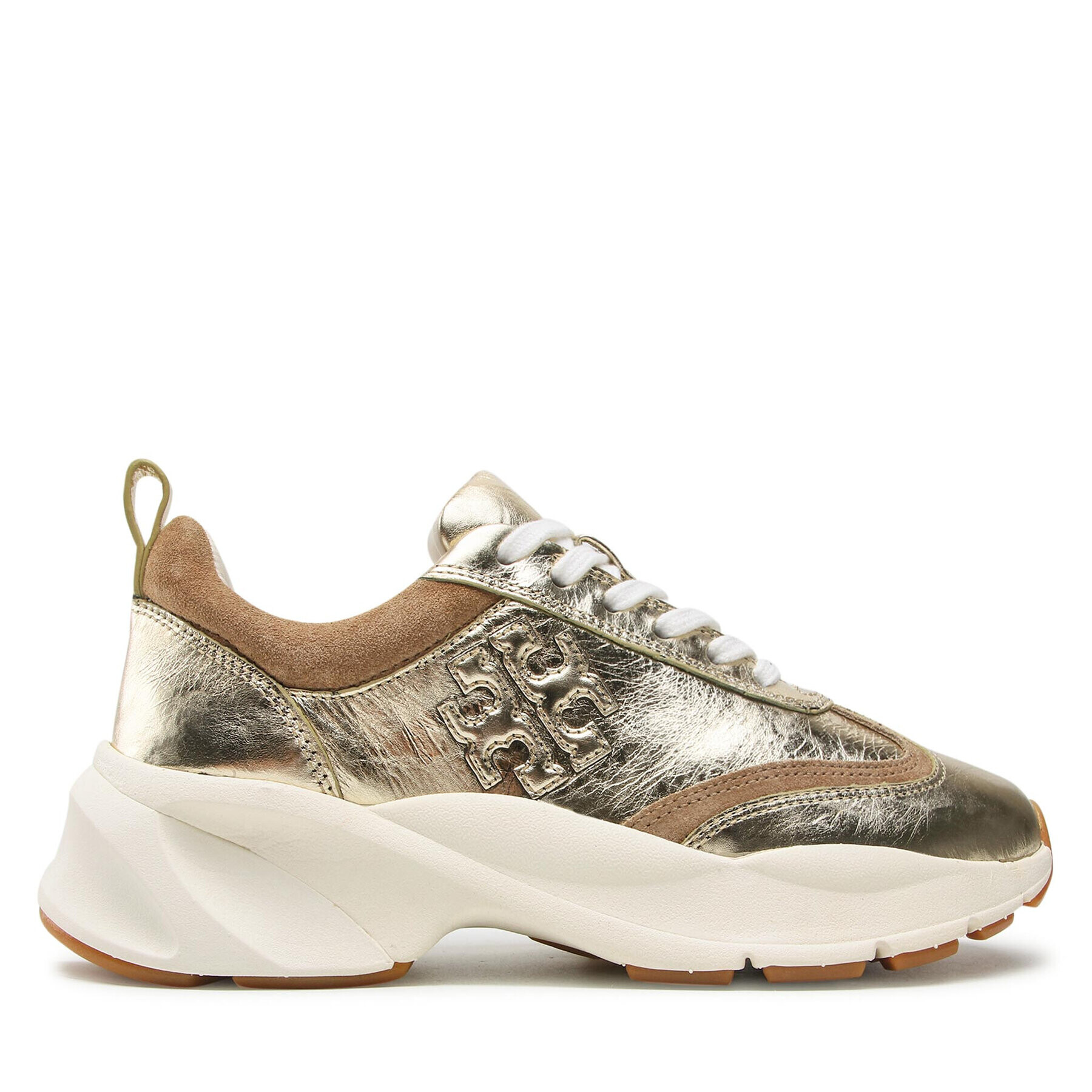 Tory Burch Сникърси Good Luck Trainer 13526 Златист - Pepit.bg