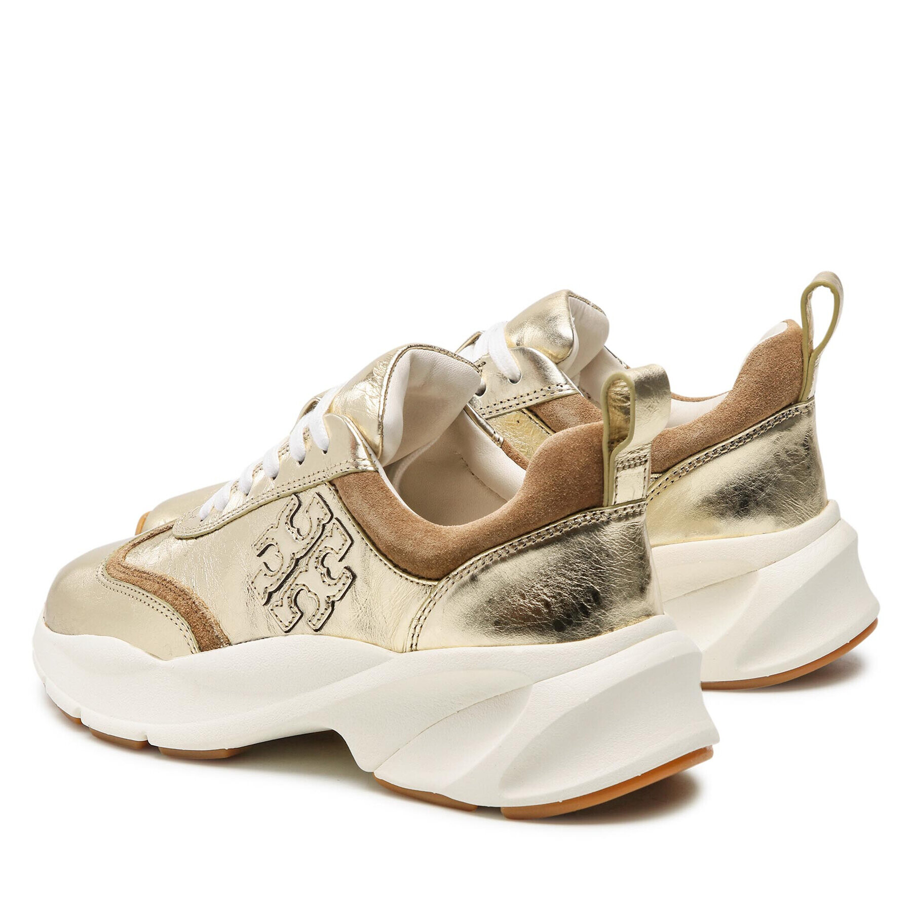 Tory Burch Сникърси Good Luck Trainer 13526 Златист - Pepit.bg