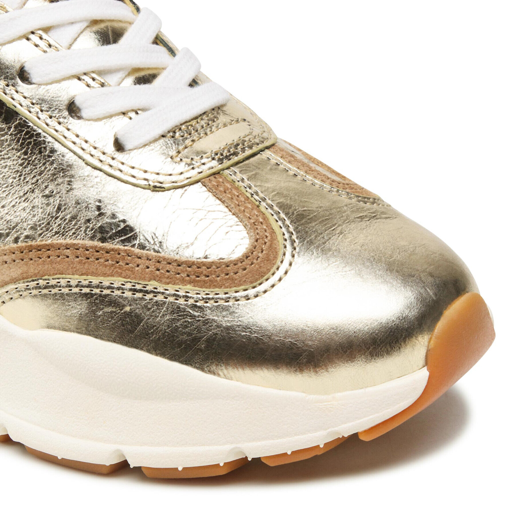 Tory Burch Сникърси Good Luck Trainer 13526 Златист - Pepit.bg