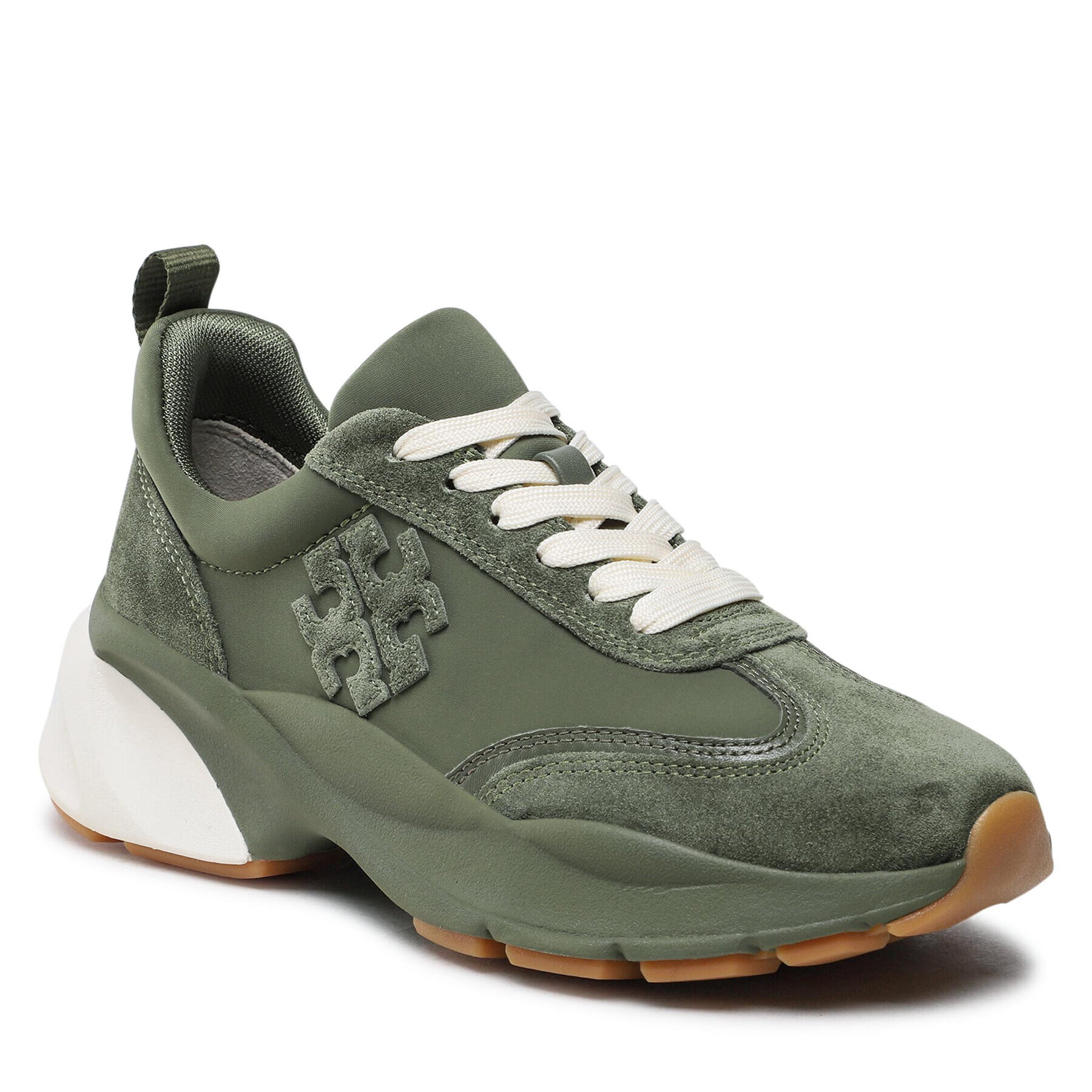 Tory Burch Сникърси Good Luck Trainer 89113 Зелен - Pepit.bg