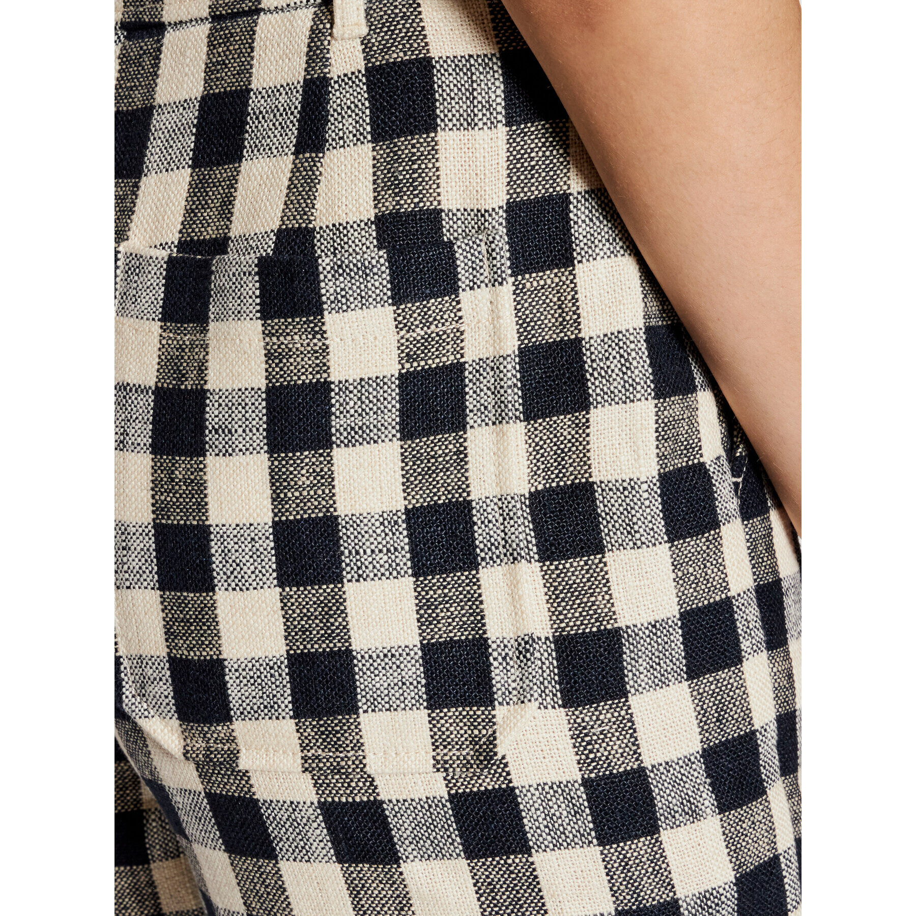 Tory Burch Текстилни панталони Linen Gingham 84521 Цветен Regular Fit - Pepit.bg