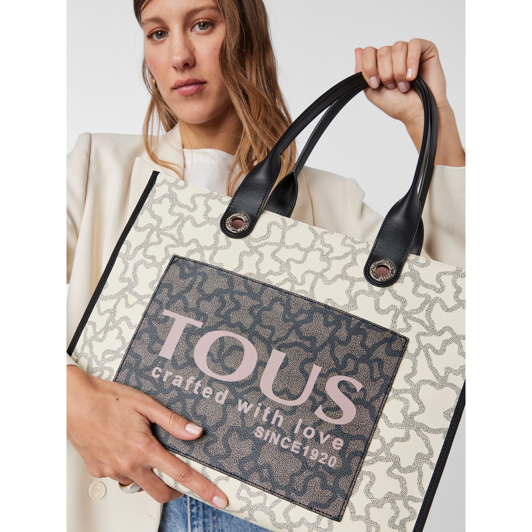 TOUS Дамска чанта Shopping Xl. Amaya K Icon 2001514159 Бежов - Pepit.bg