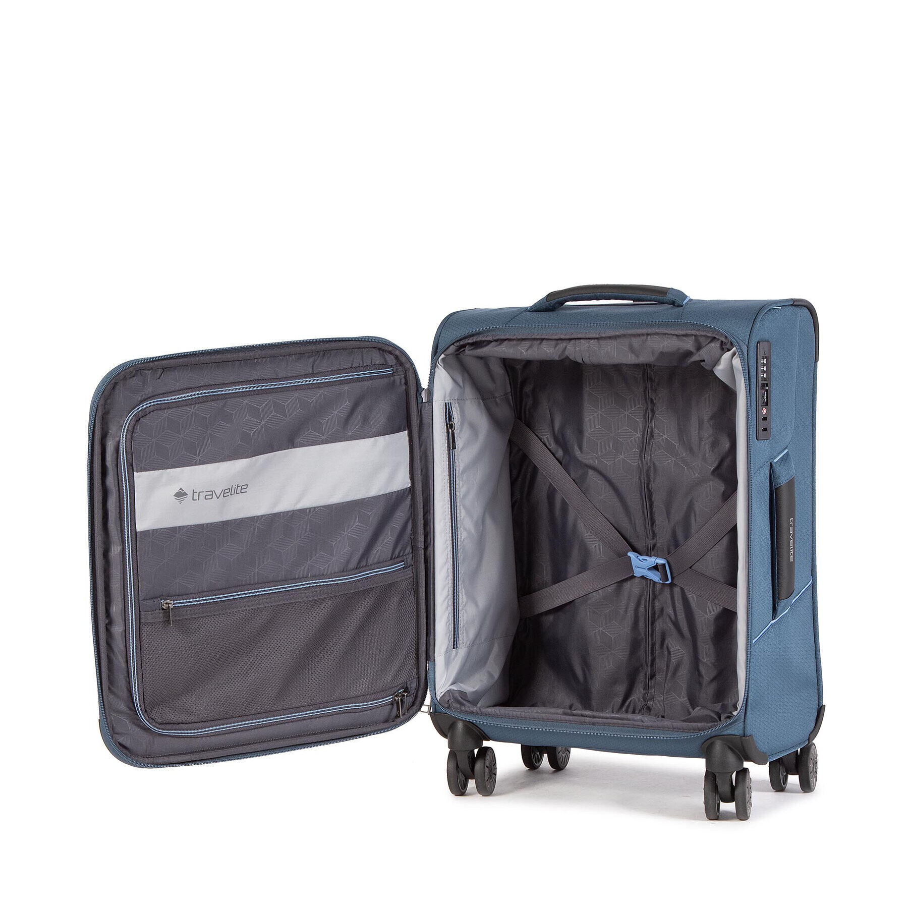 Travelite Малък текстилен куфар Skaii 92647-25 Син - Pepit.bg