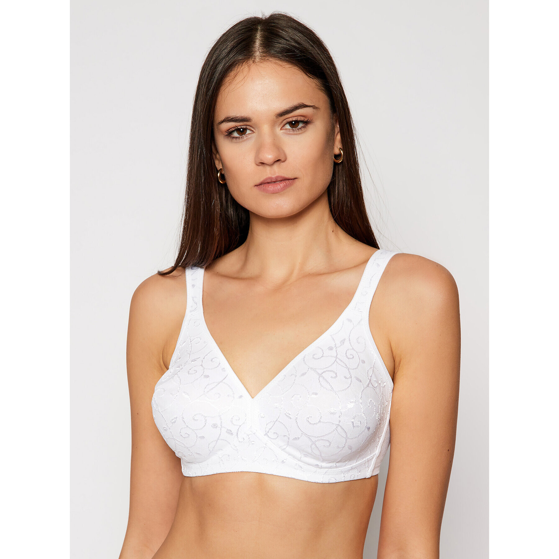 Triumph Безшевен сутиен Elegant Cotton 10100175 Бял - Pepit.bg
