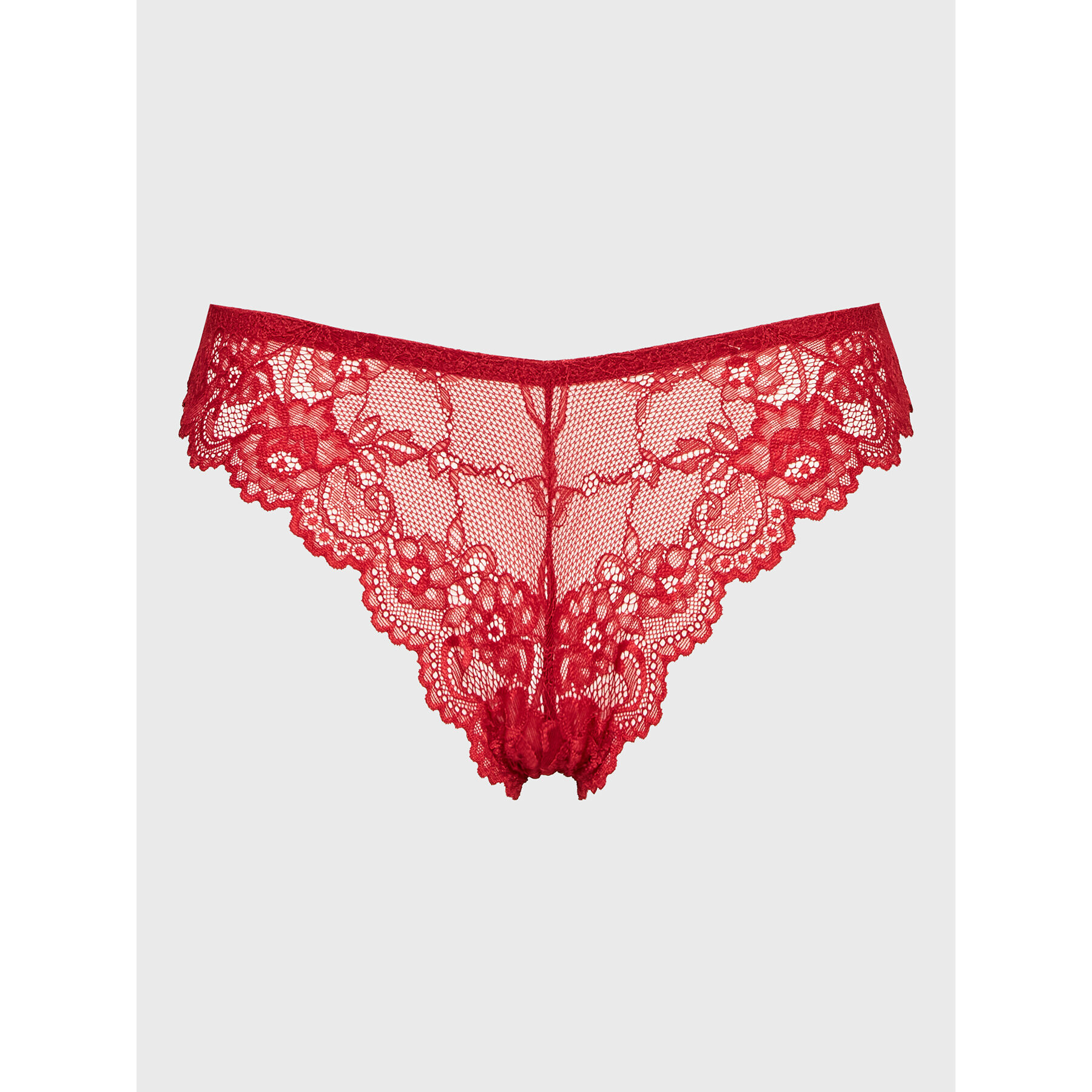 Triumph Дамски бикини тип бразилиана Tempting Lace 10182559 Червен - Pepit.bg