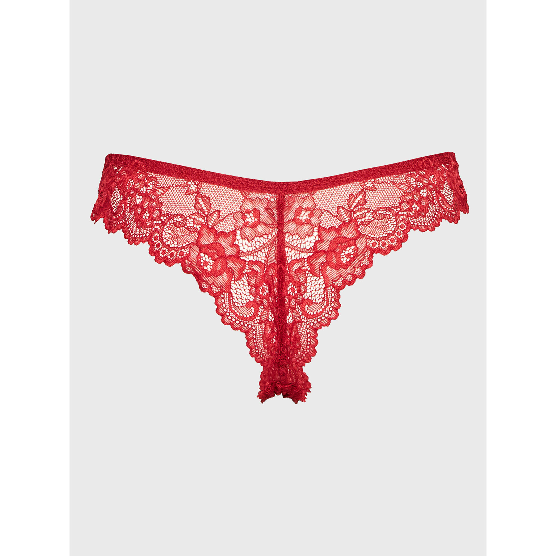 Triumph Дамски бикини тип бразилиана Tempting Lace 10182559 Червен - Pepit.bg