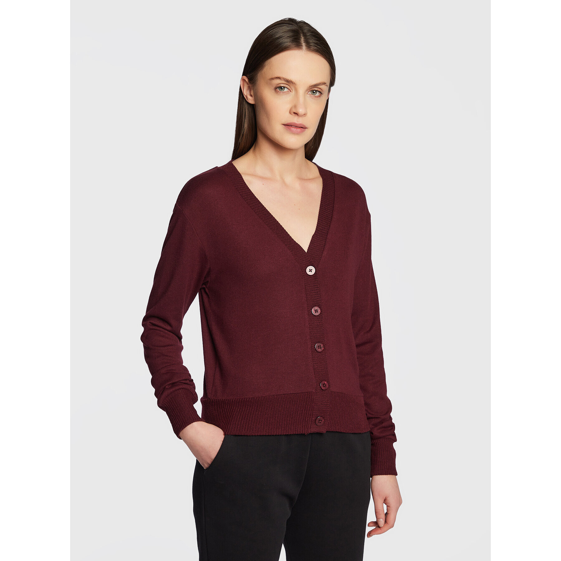 Triumph Кардиган Thermal 10213450 Бордо Relaxed Fit - Pepit.bg
