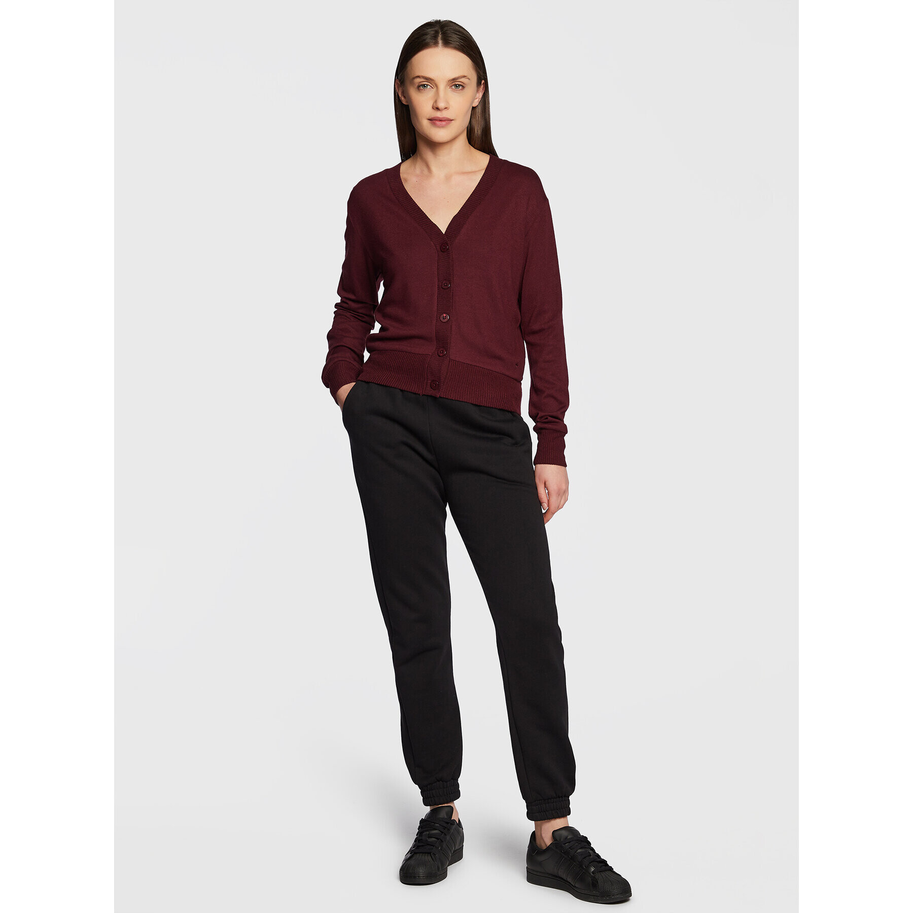 Triumph Кардиган Thermal 10213450 Бордо Relaxed Fit - Pepit.bg
