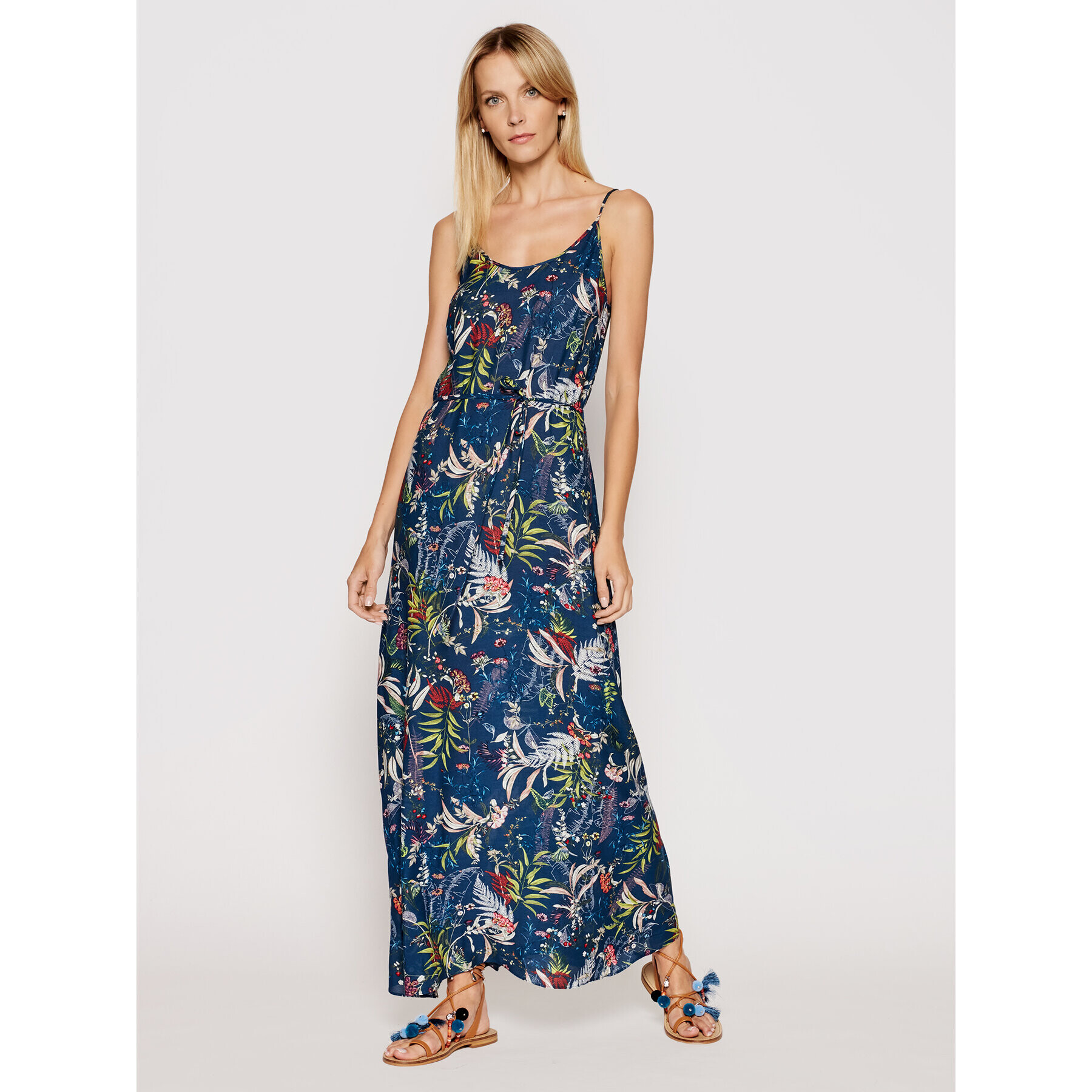 Triumph Лятна рокля Botanical 10207930 Тъмносин Regular Fit - Pepit.bg