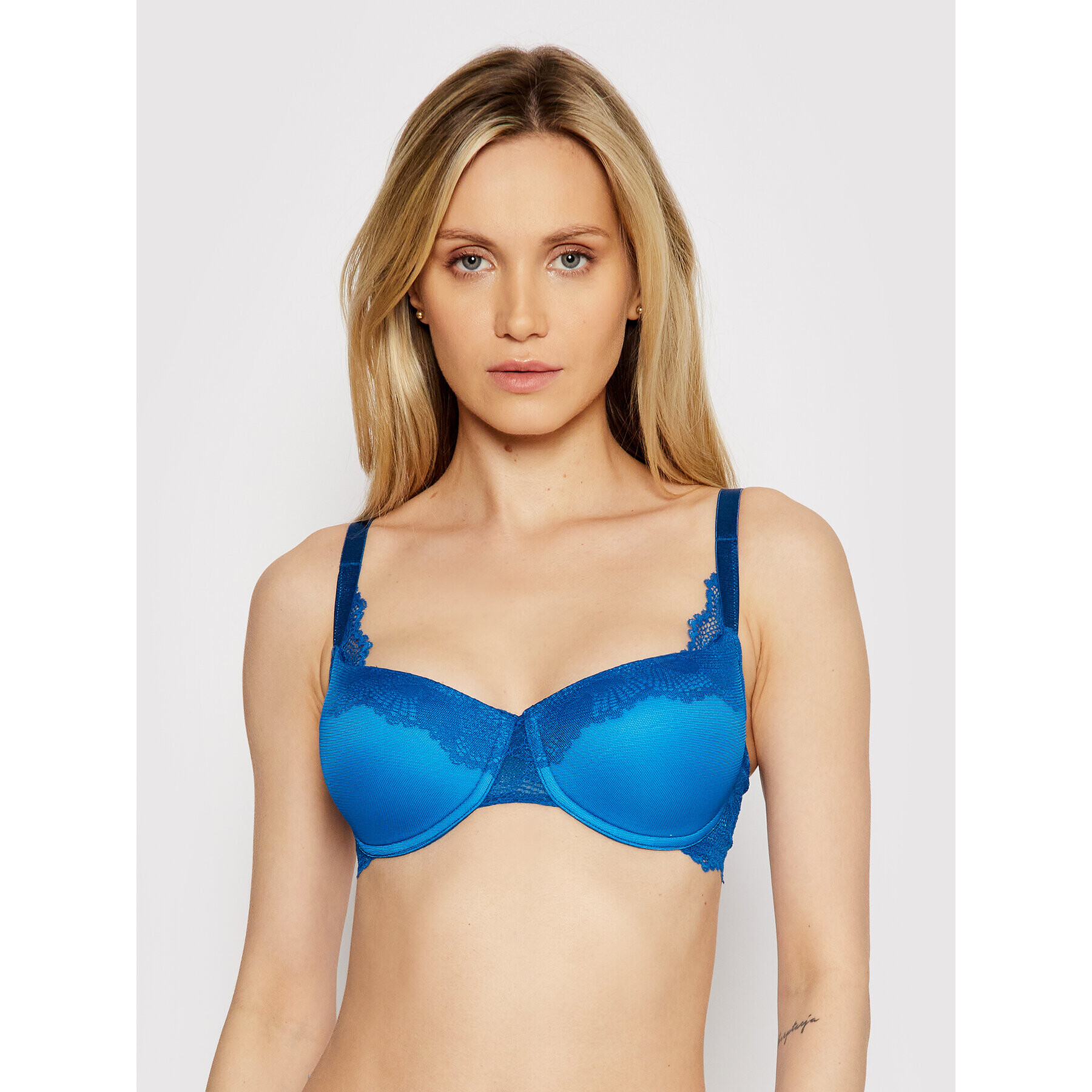 Triumph Сутиен балконет Lace Spotlight 10201570 Син - Pepit.bg