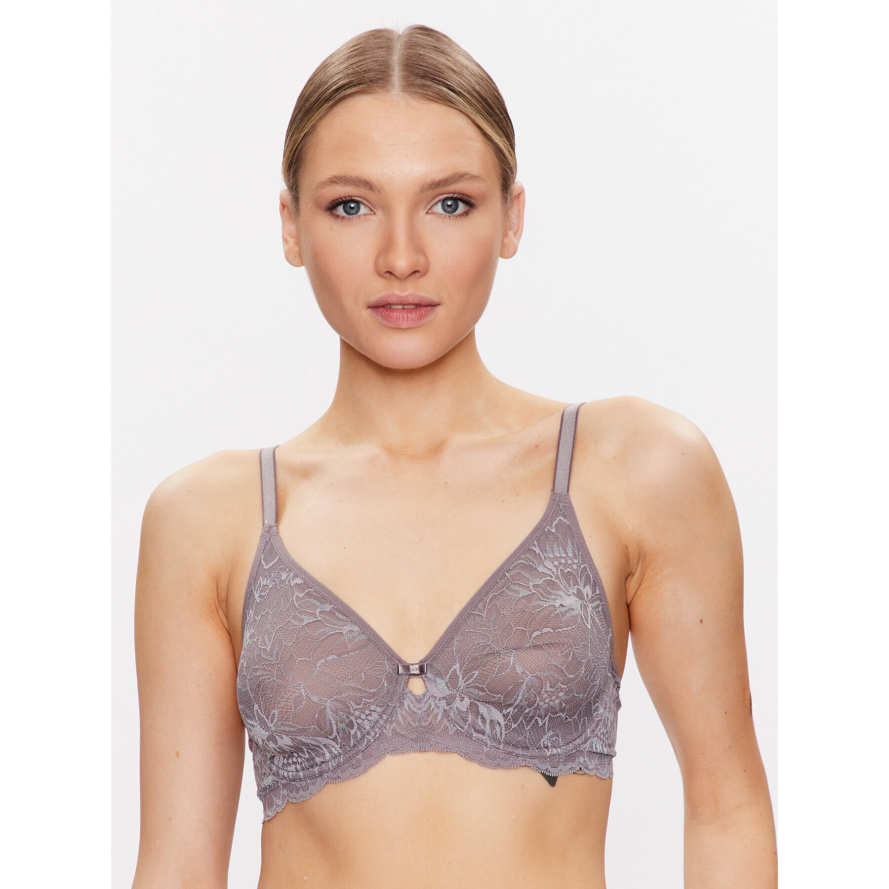 Triumph Сутиен с банели Amourette 10214458 Сив - Pepit.bg