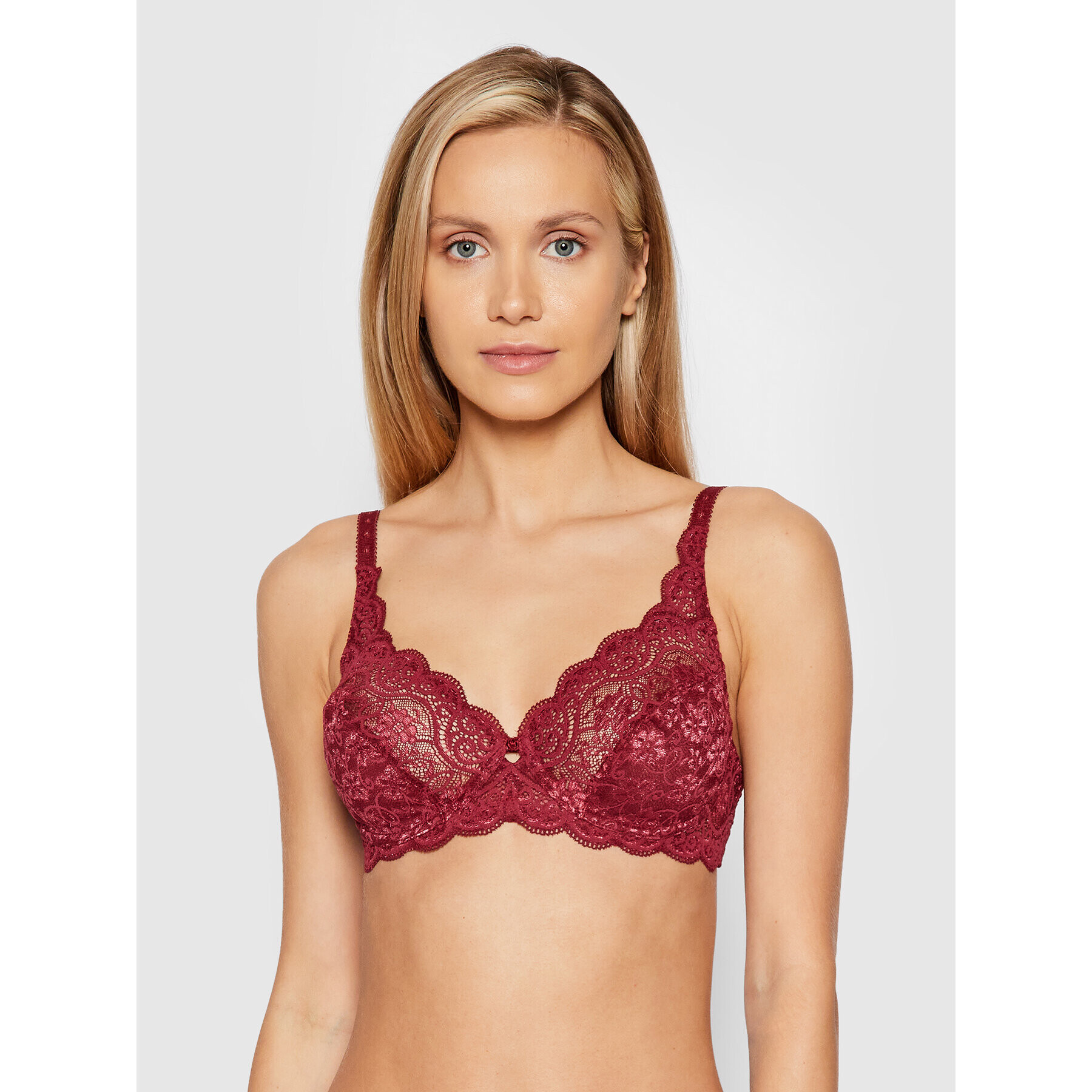 Triumph Сутиен с банели Amourette 300 10166797 Бордо - Pepit.bg