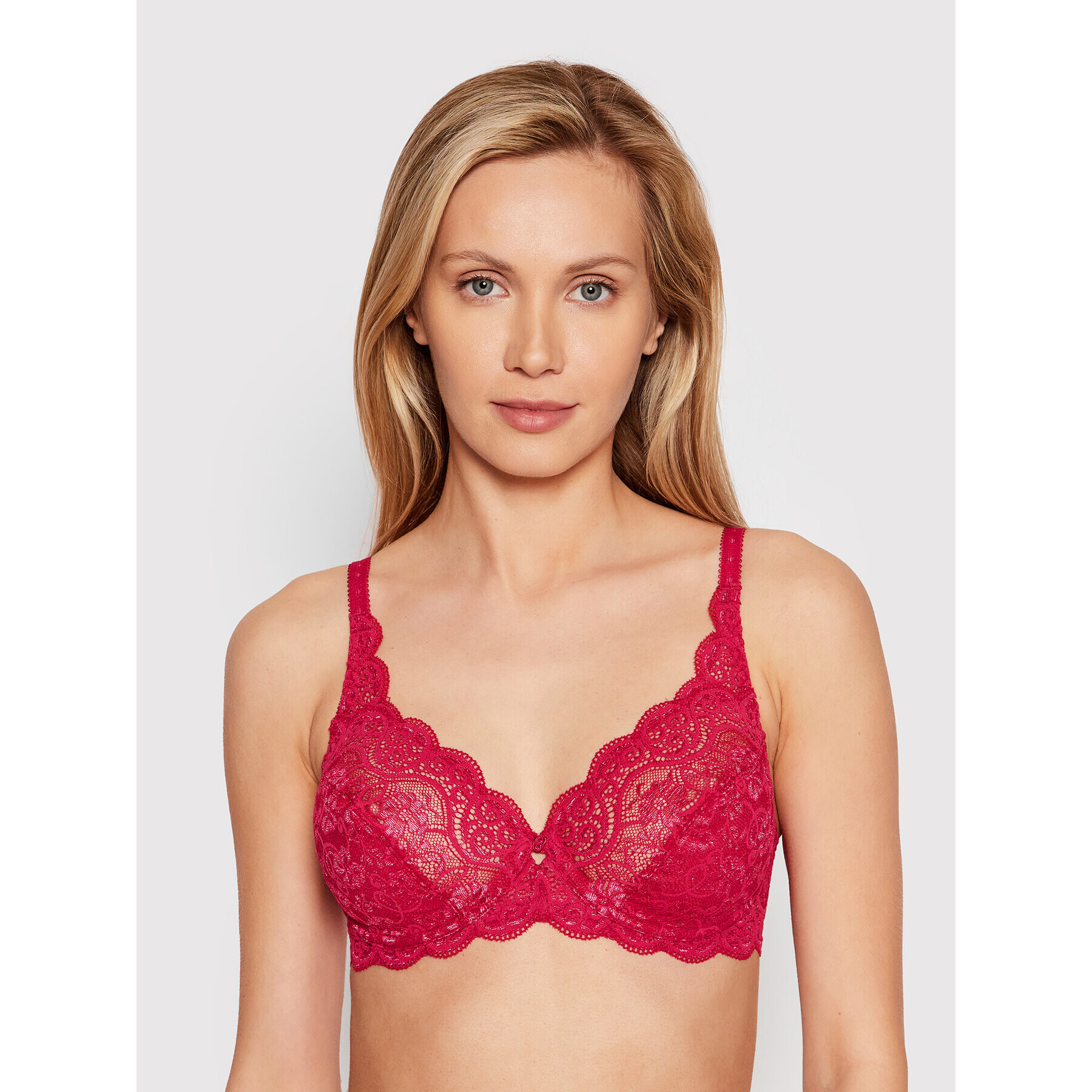 Triumph Сутиен с банели Amourette 300 10166797 Червен - Pepit.bg