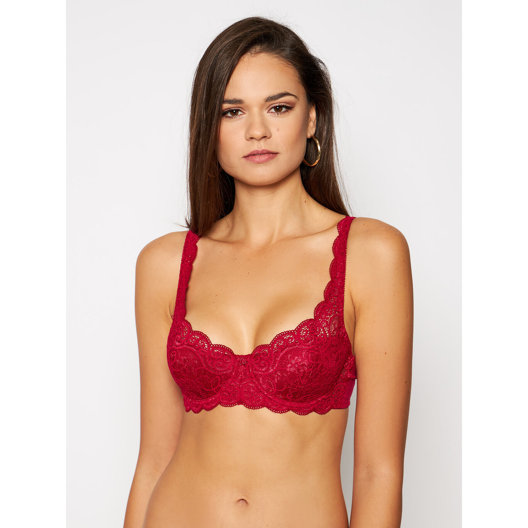 Triumph Сутиен с банели Amourette 300 10166798 Червен - Pepit.bg