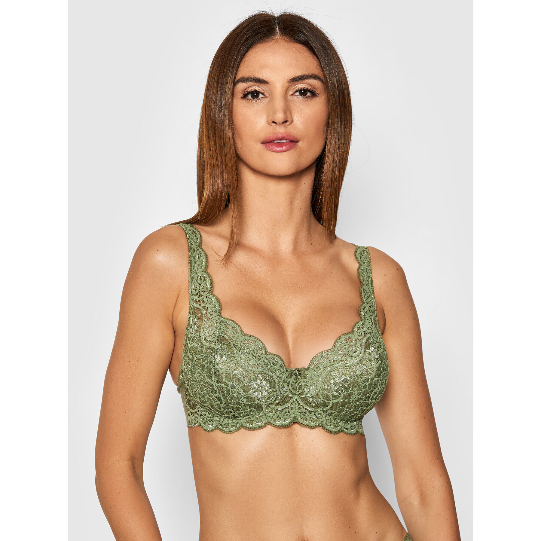Triumph Сутиен с банели Amourette 300 10166798 Зелен - Pepit.bg