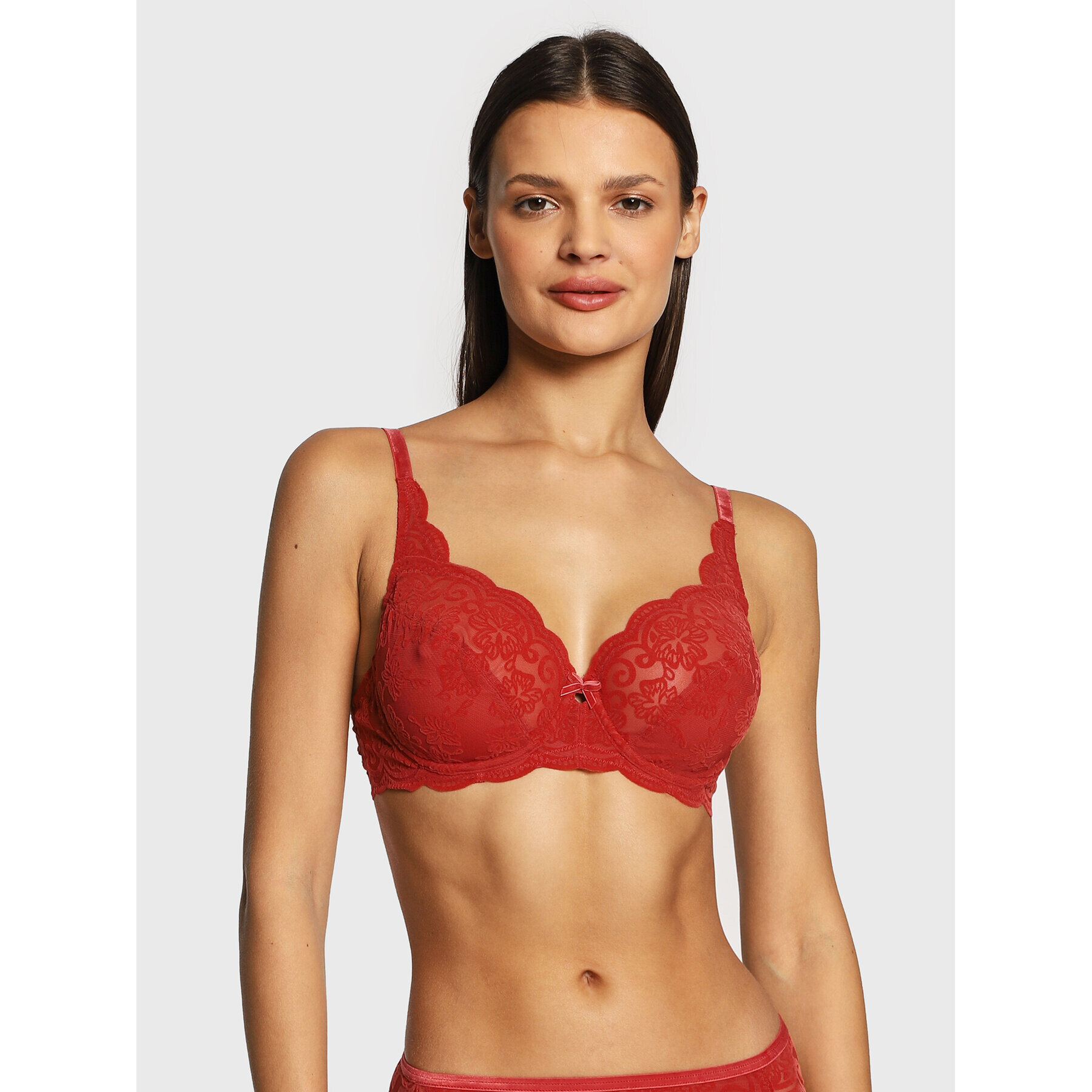 Triumph Сутиен с банели Amourette 300 Rococo 10213068 Червен - Pepit.bg