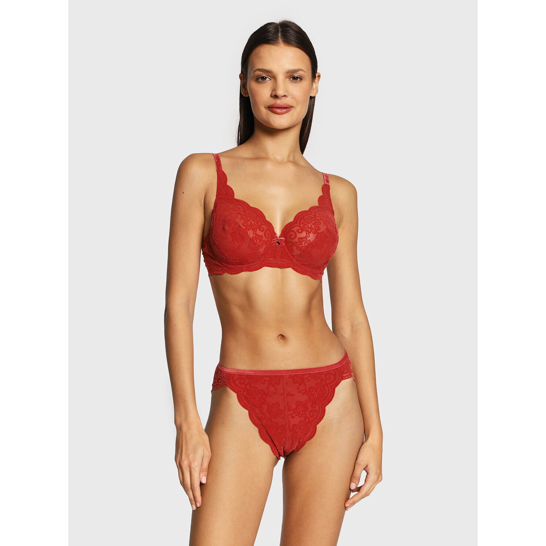 Triumph Сутиен с банели Amourette 300 Rococo 10213068 Червен - Pepit.bg