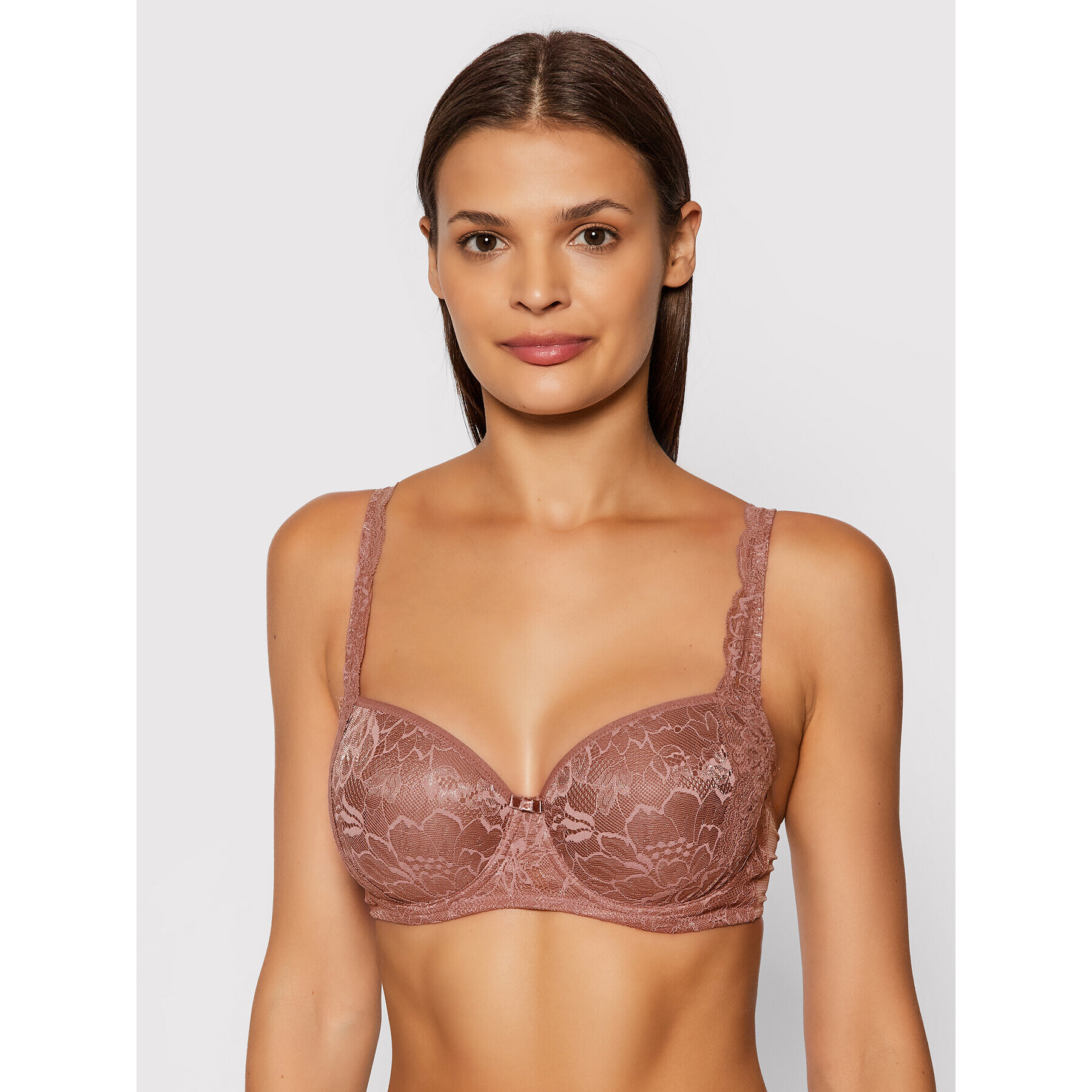 Triumph Сутиен с банели Amourette Charm 10201686 Кафяв - Pepit.bg
