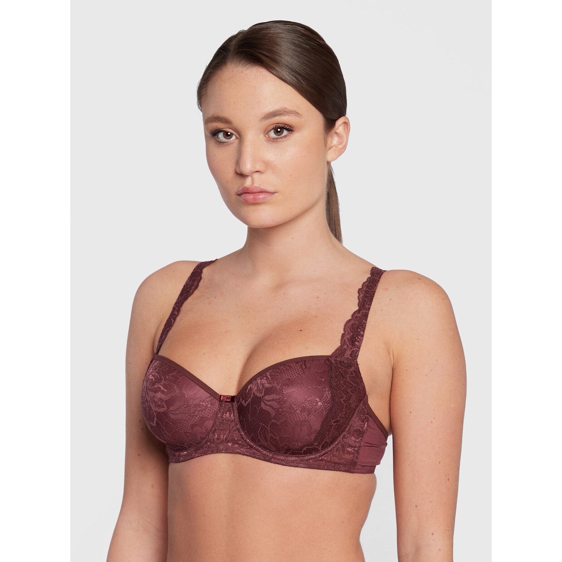 Triumph Сутиен с банели Amourette Charm 10201686 Кафяв - Pepit.bg