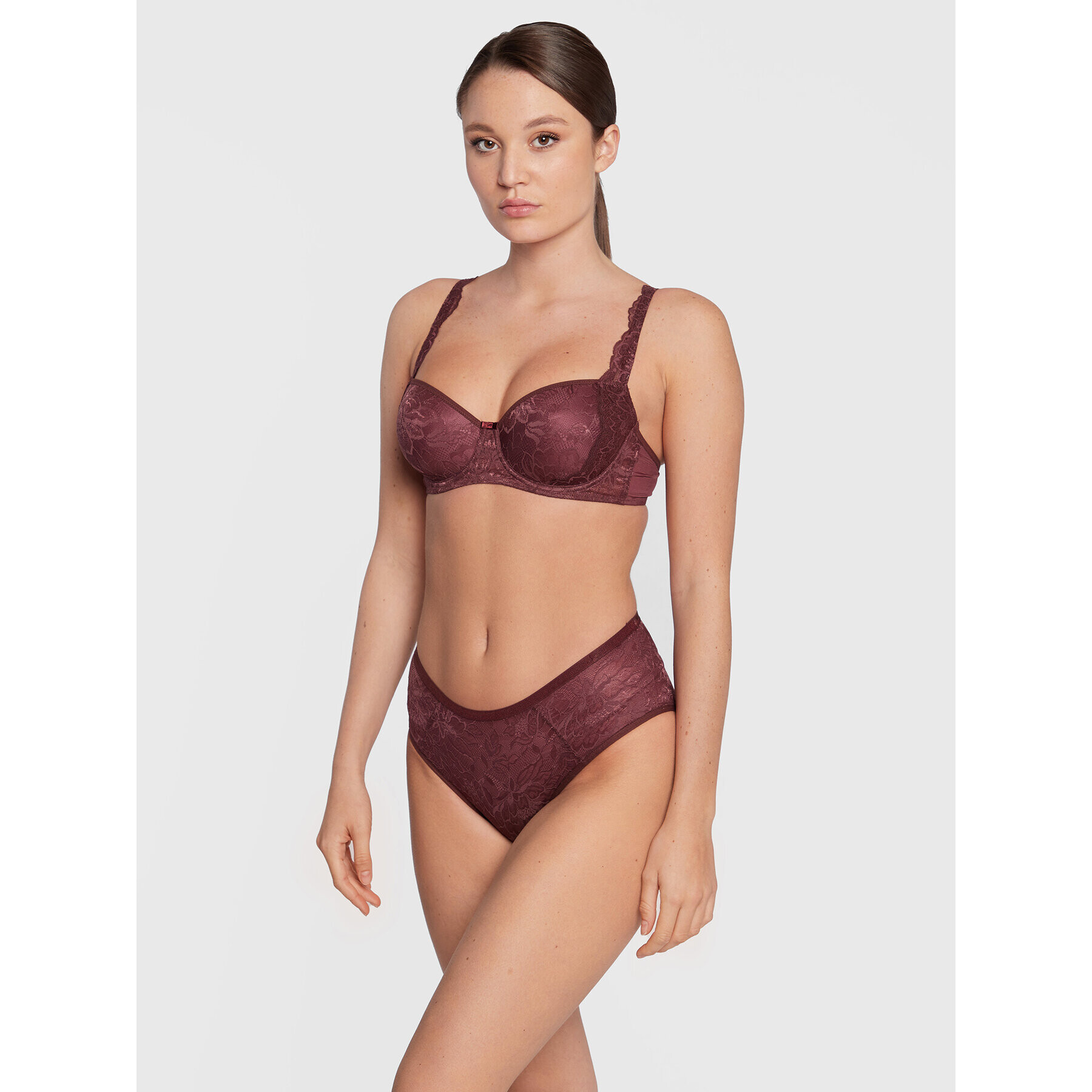 Triumph Сутиен с банели Amourette Charm 10201686 Кафяв - Pepit.bg
