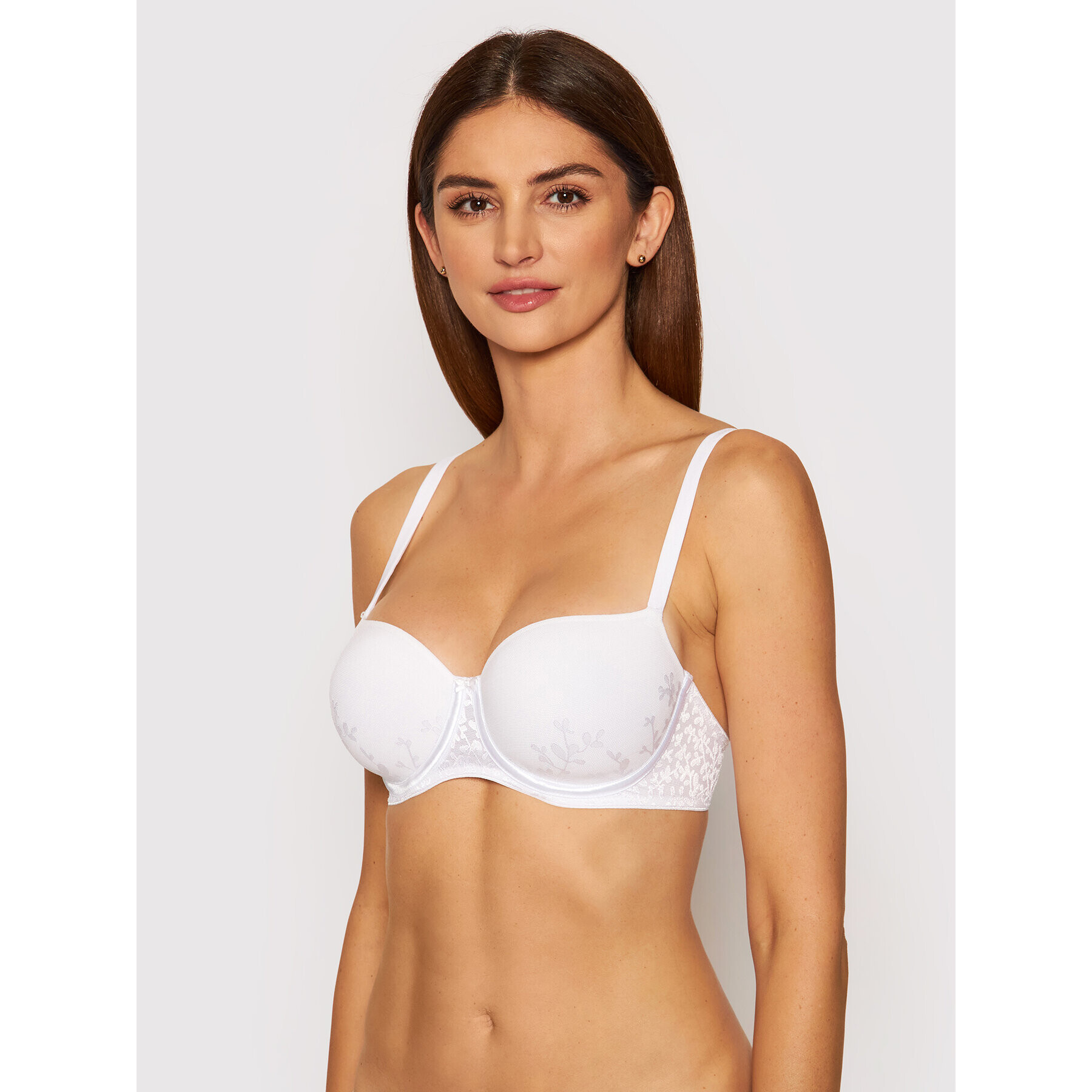 Triumph Сутиен с банели Body Make-Up Blossom 10153934 Бял - Pepit.bg
