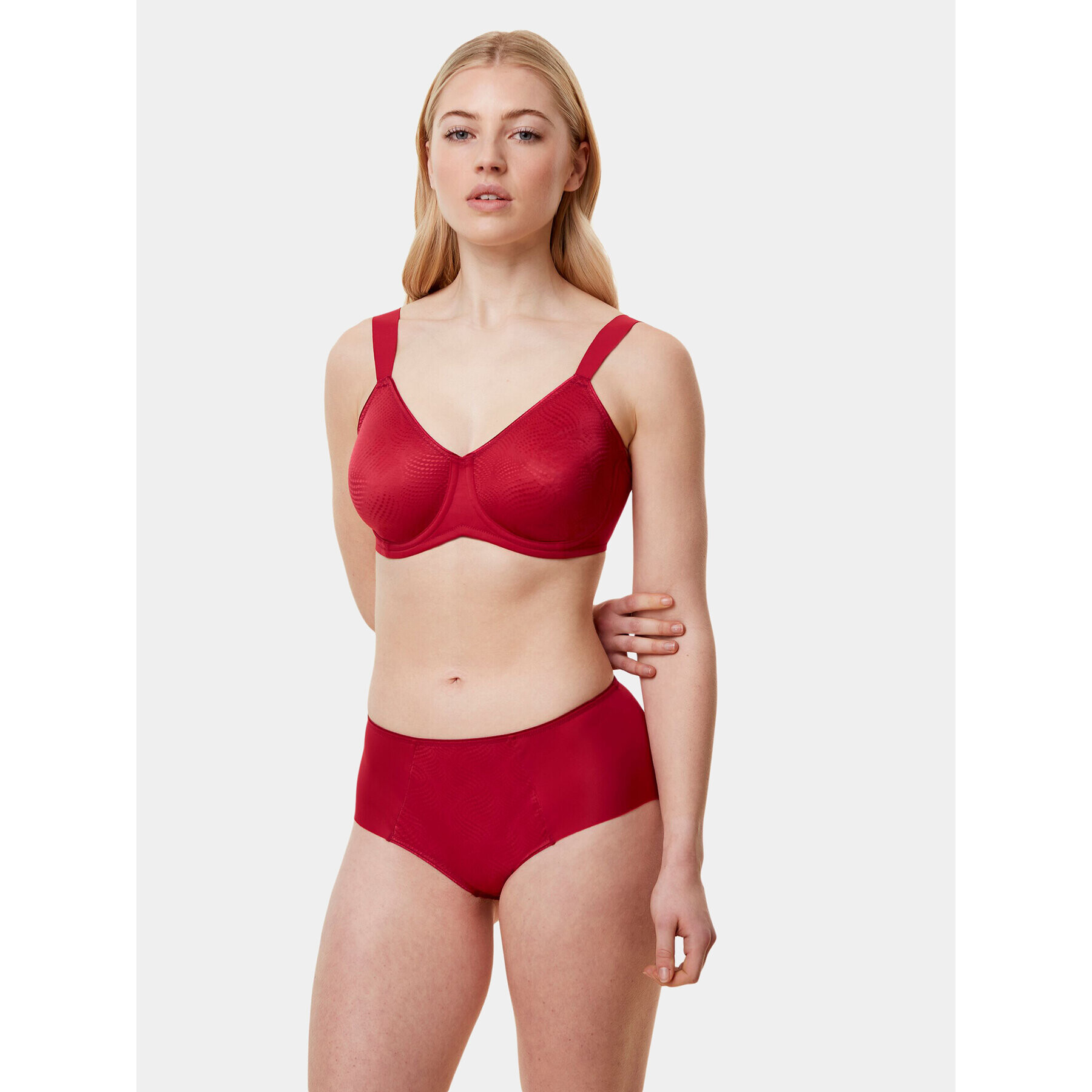 Triumph Сутиен с банели Essential Minimizer W X 10166830 Червен - Pepit.bg