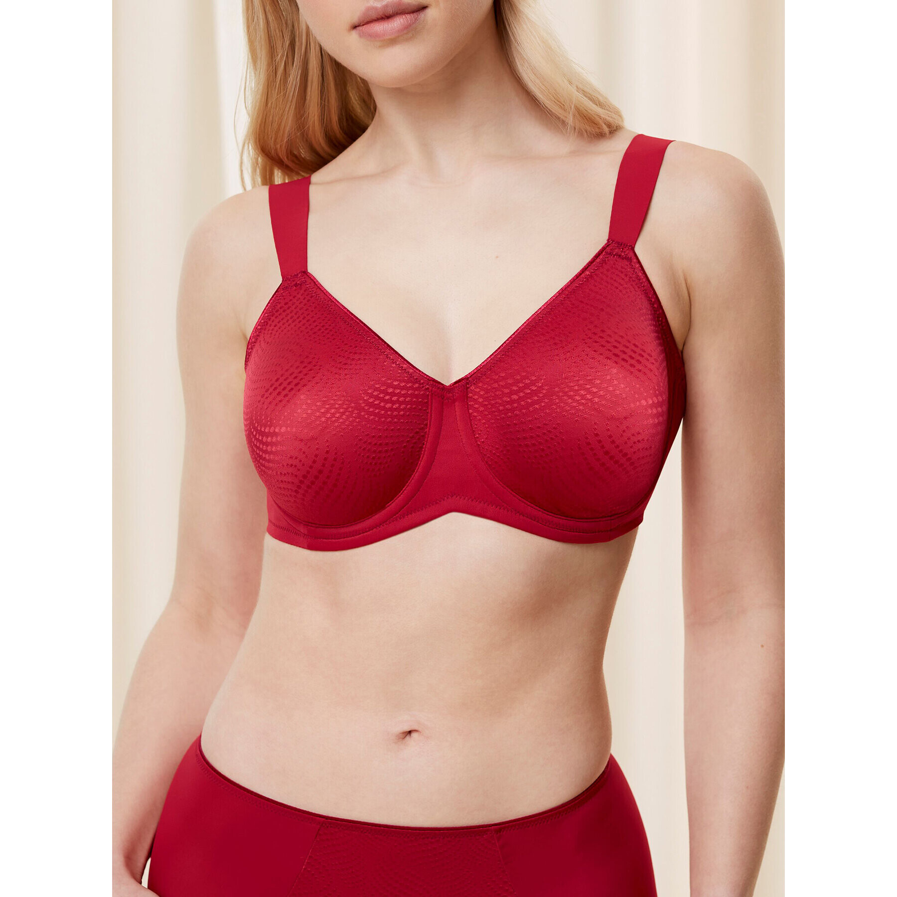 Triumph Сутиен с банели Essential Minimizer W X 10166830 Червен - Pepit.bg