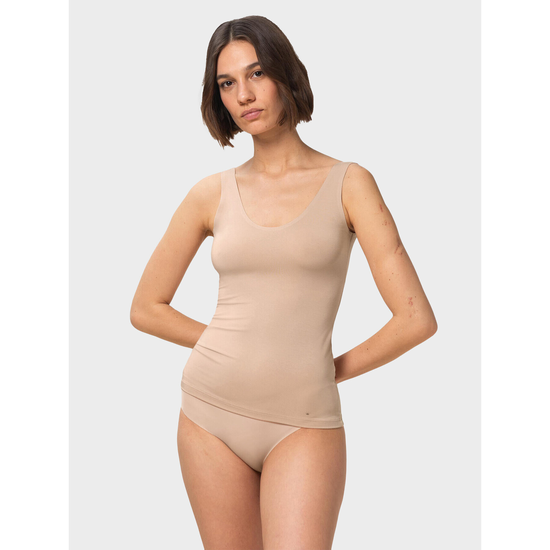 Triumph топ Smart Natural 10213349 Бежов Slim Fit - Pepit.bg
