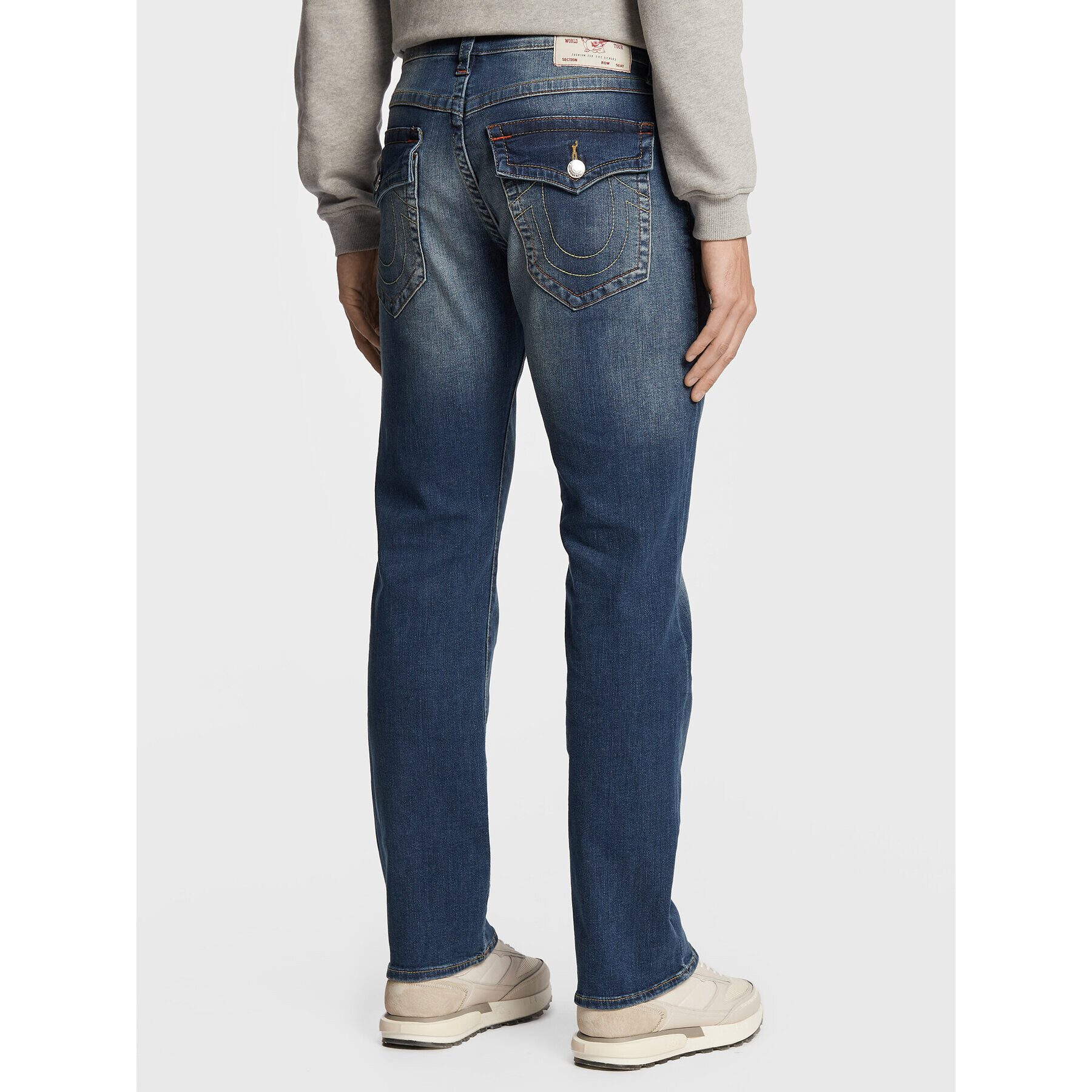 True Religion Дънки Ricky 105447 Син Straight Fit - Pepit.bg