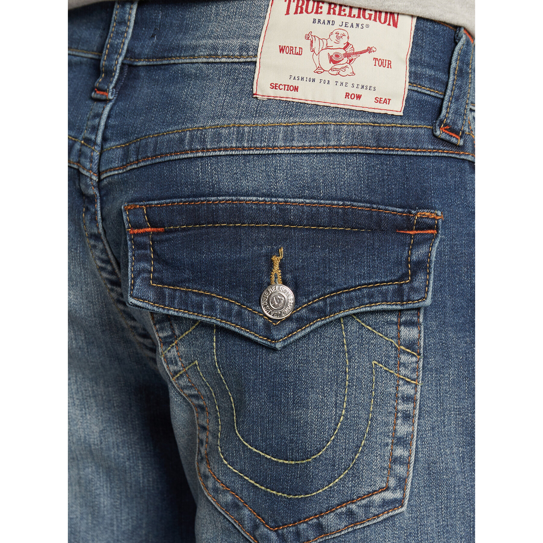 True Religion Дънки Ricky 105447 Син Straight Fit - Pepit.bg