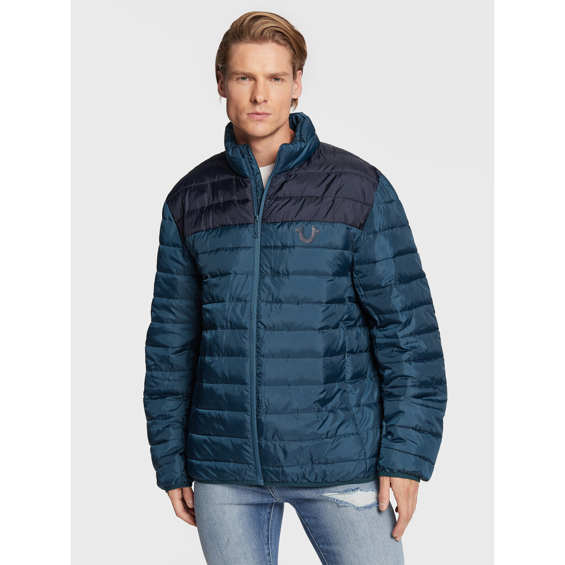 True Religion Пухено яке Light Puffer 106325 Тъмносин Regular Fit - Pepit.bg