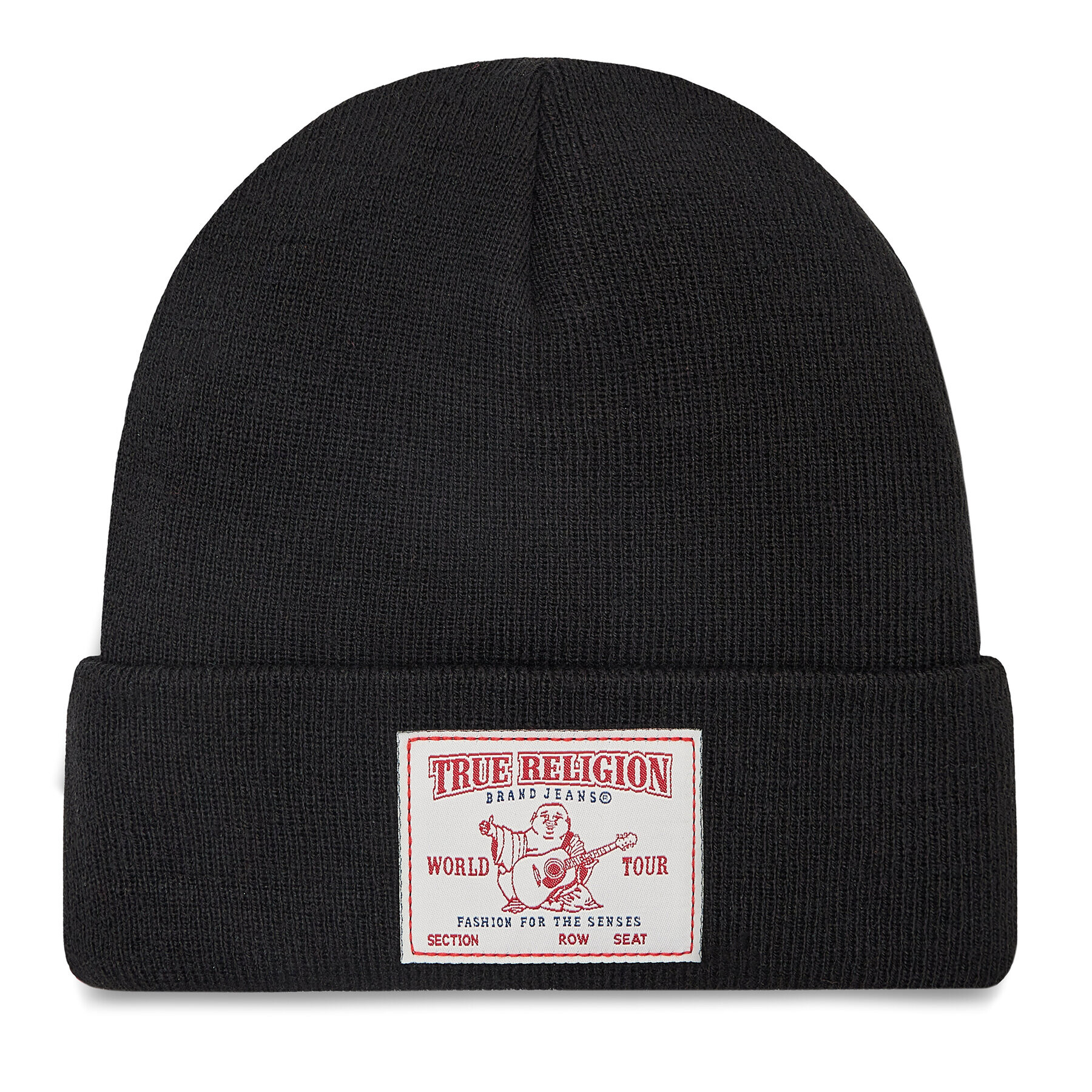 True Religion Шапка Concert Patch TRBEANIE15 Черен - Pepit.bg