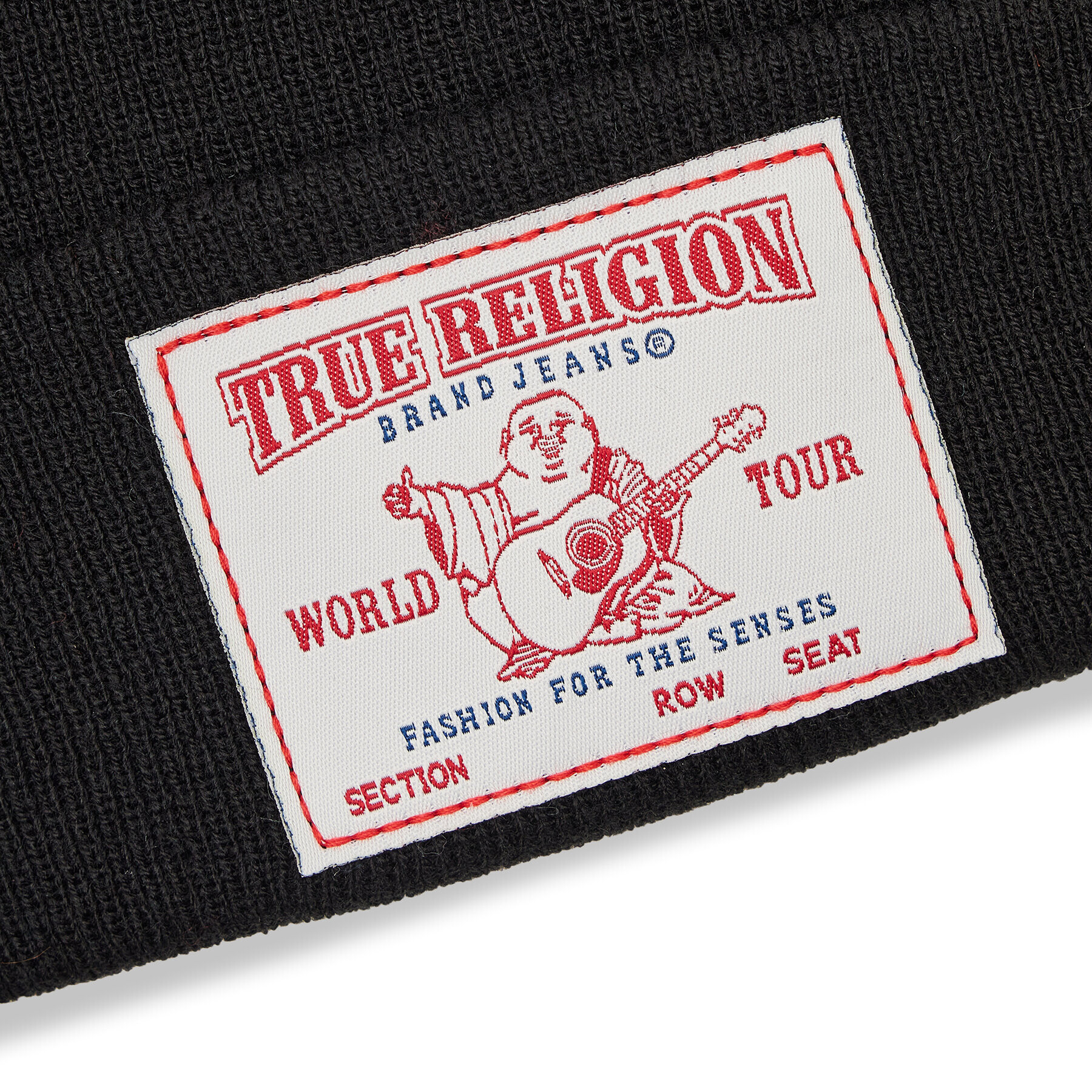 True Religion Шапка Concert Patch TRBEANIE15 Черен - Pepit.bg