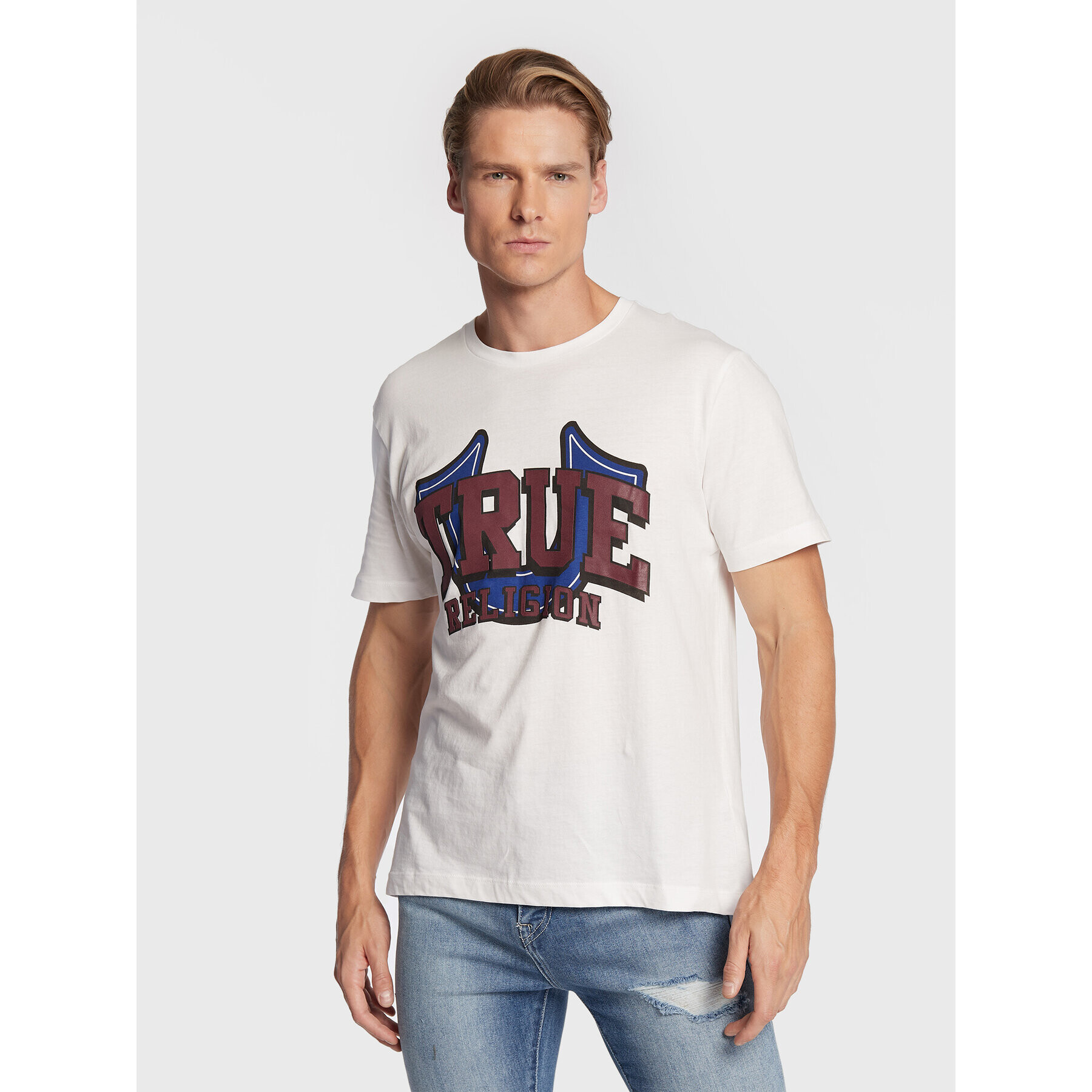 True Religion Тишърт 106316 Бял Regular Fit - Pepit.bg