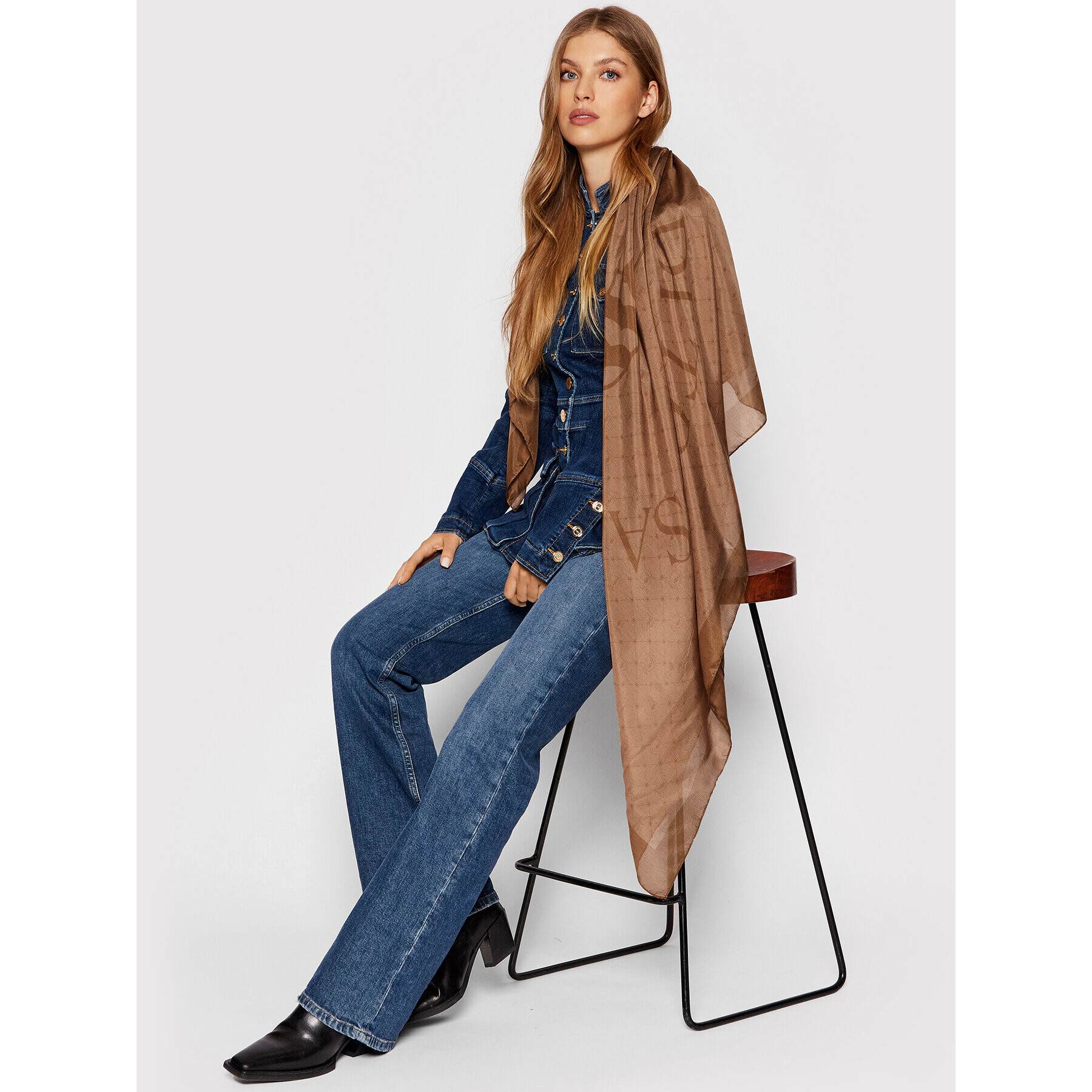 Trussardi Бандана Greyhound Print 59Z00328 Кафяв - Pepit.bg