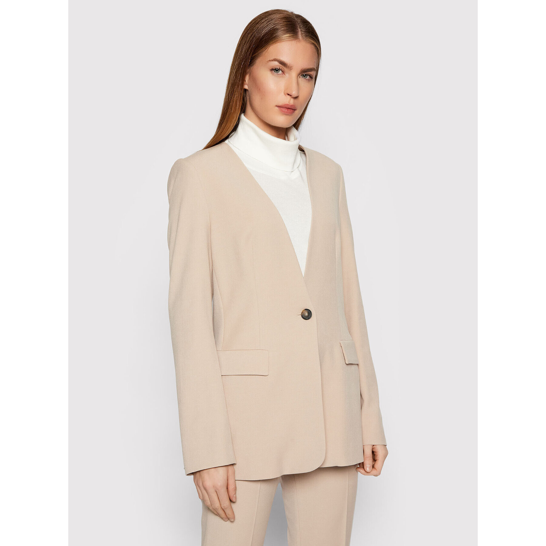 Trussardi Блейзър 56H00124 Бежов Regular Fit - Pepit.bg