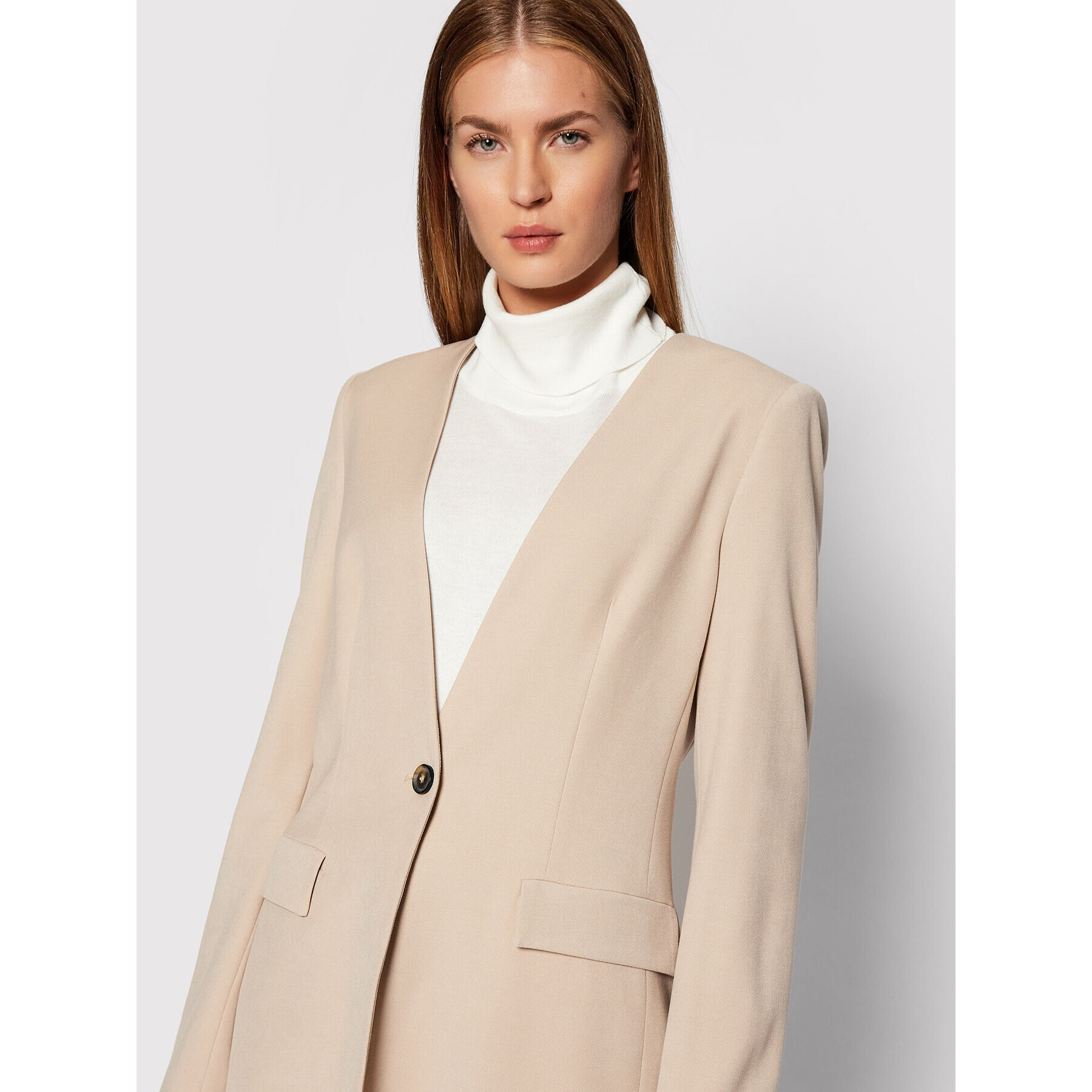 Trussardi Блейзър 56H00124 Бежов Regular Fit - Pepit.bg