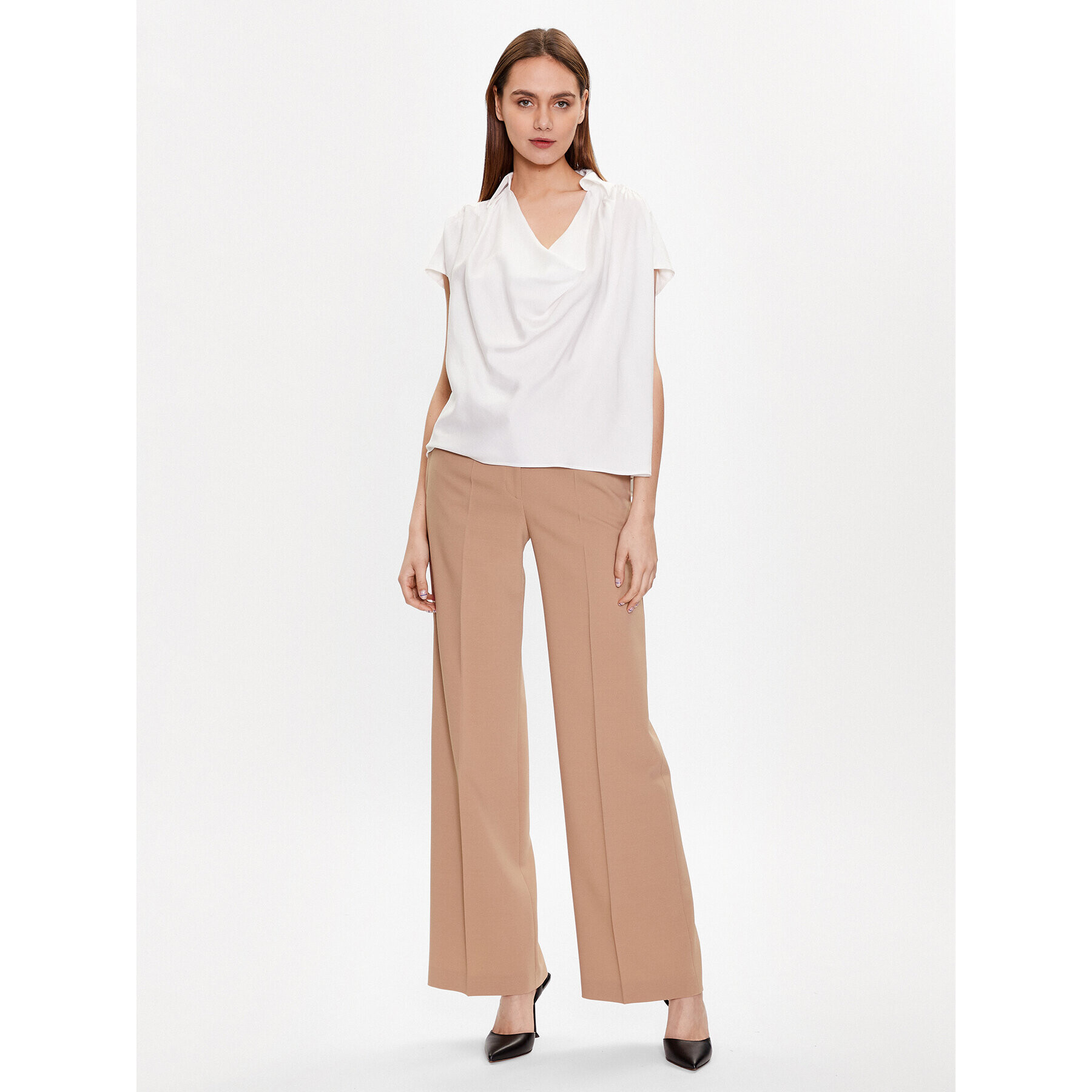 Trussardi Блуза 56C00627 Бял Loose Fit - Pepit.bg
