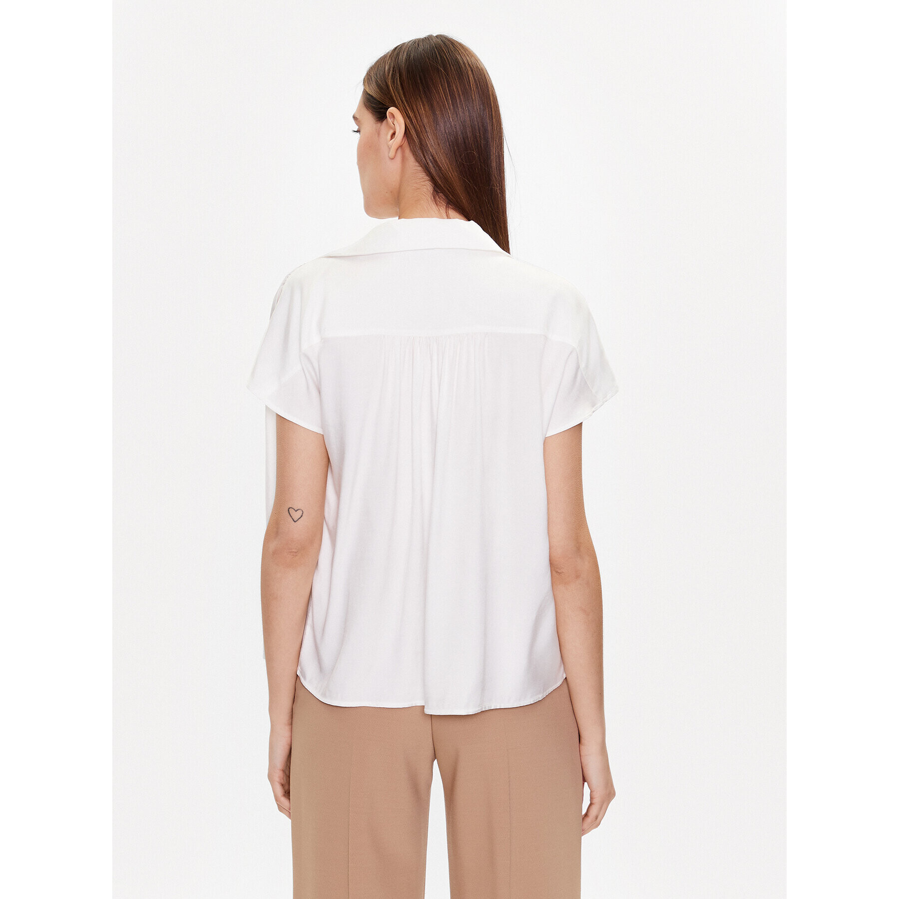Trussardi Блуза 56C00627 Бял Loose Fit - Pepit.bg