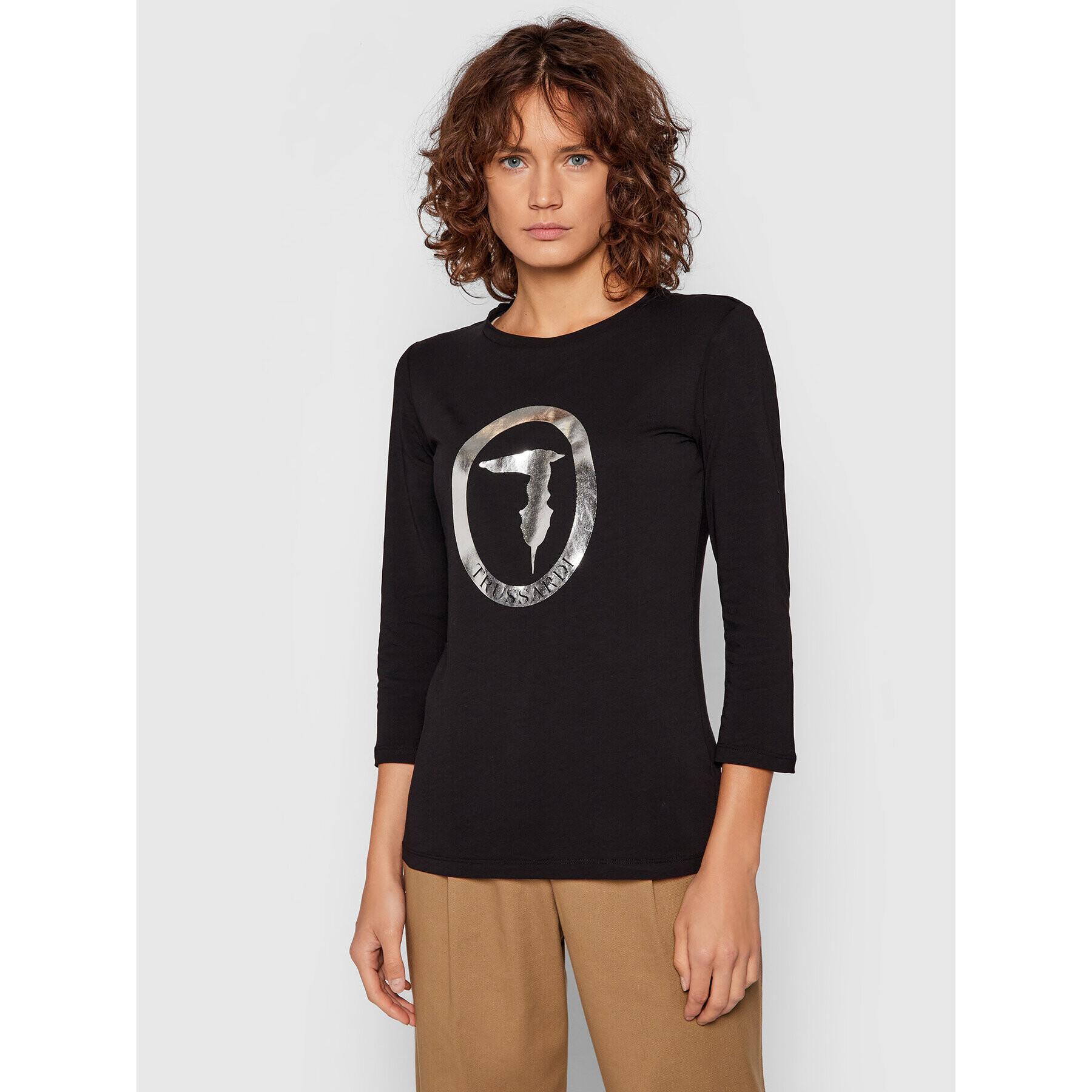 Trussardi Блуза 56T00422 Черен Regular Fit - Pepit.bg