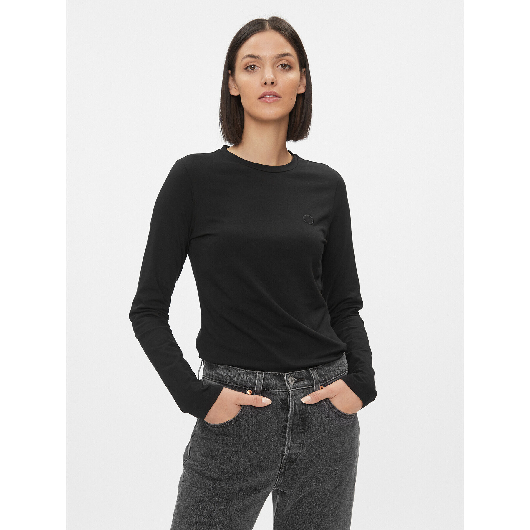 Trussardi Блуза 56T00587 Черен Regular Fit - Pepit.bg