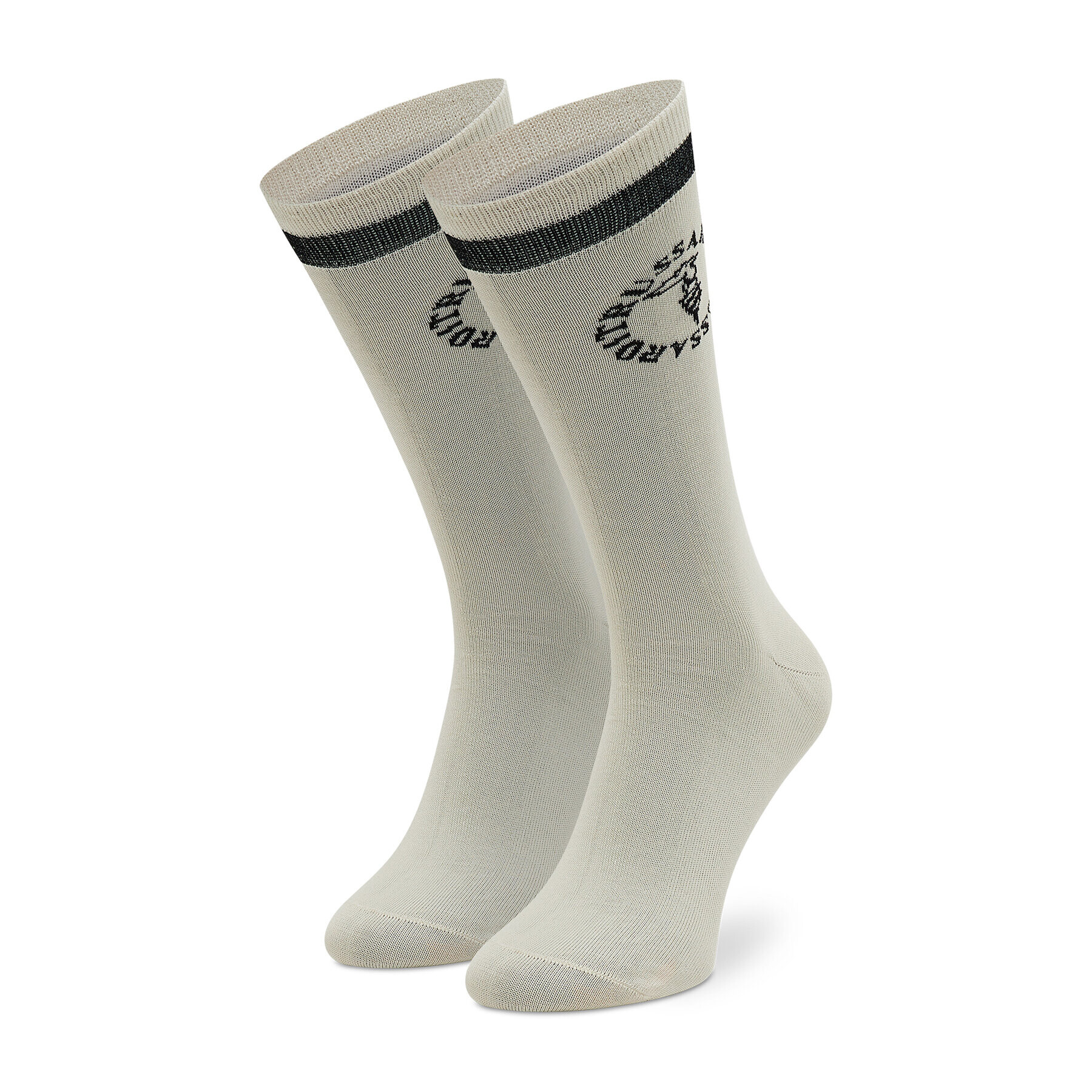 Trussardi Чорапи дълги мъжки Crew Socks Lego 57Z00259 Бежов - Pepit.bg