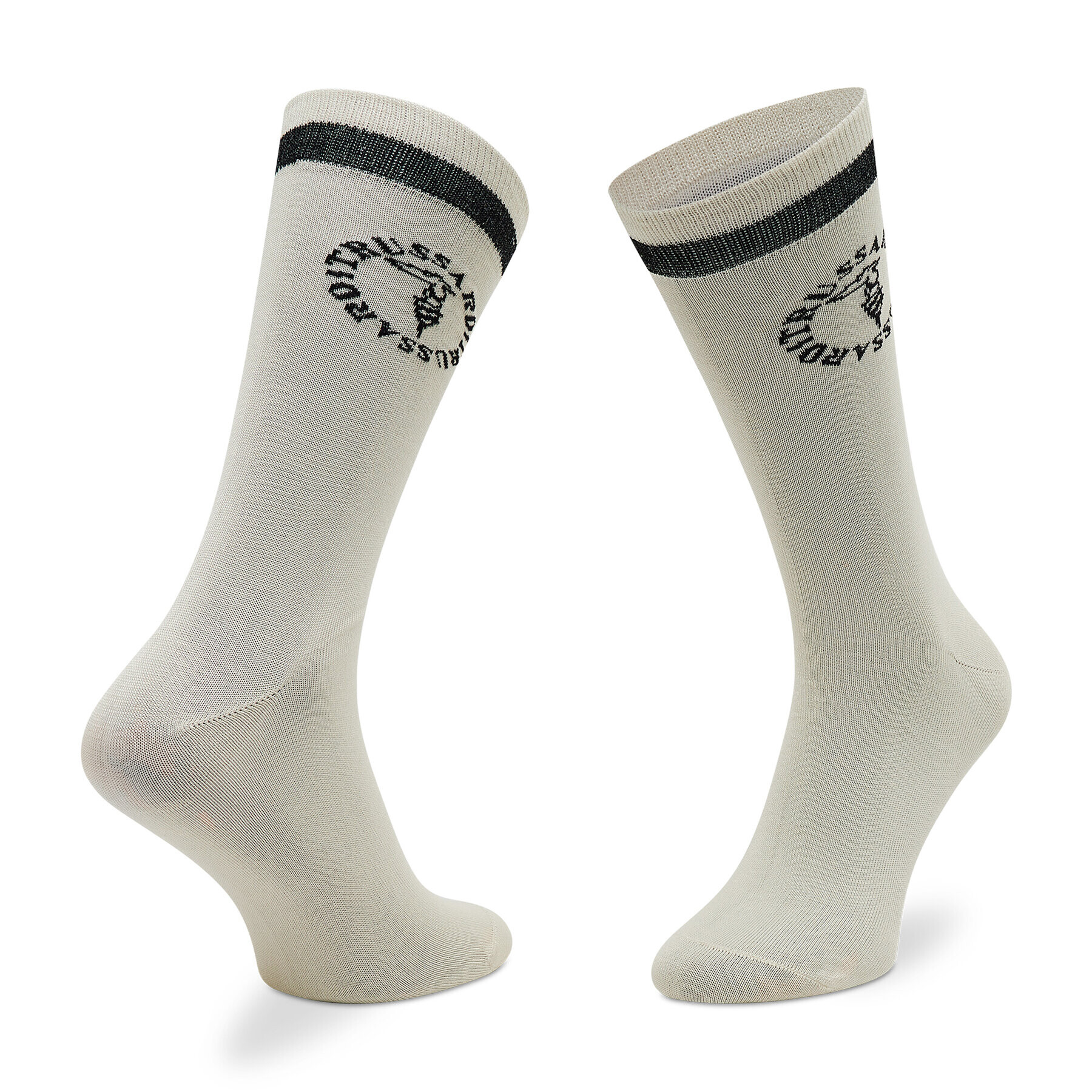 Trussardi Чорапи дълги мъжки Crew Socks Lego 57Z00259 Бежов - Pepit.bg