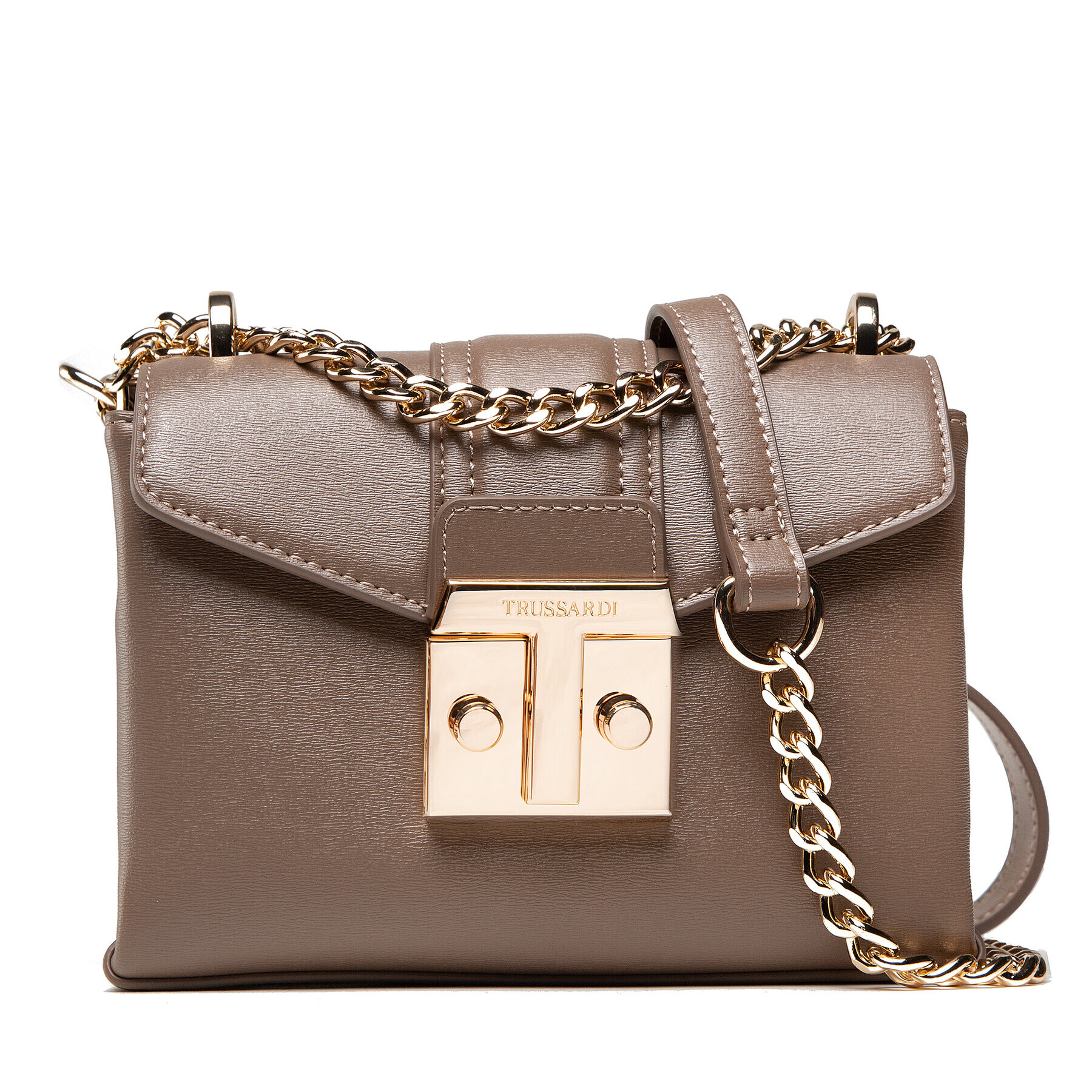 Trussardi Дамска чанта Tulip Flap Crossbody Sm 75B01092 Бежов - Pepit.bg