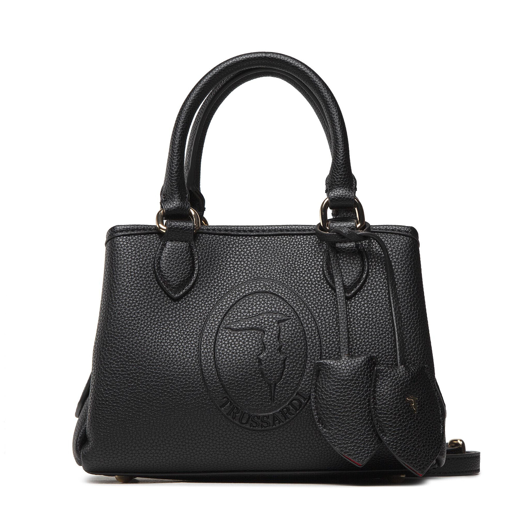 Trussardi Дамска чанта Pre Iris Tote Sm Stampa Cervo 75B01098 Черен - Pepit.bg