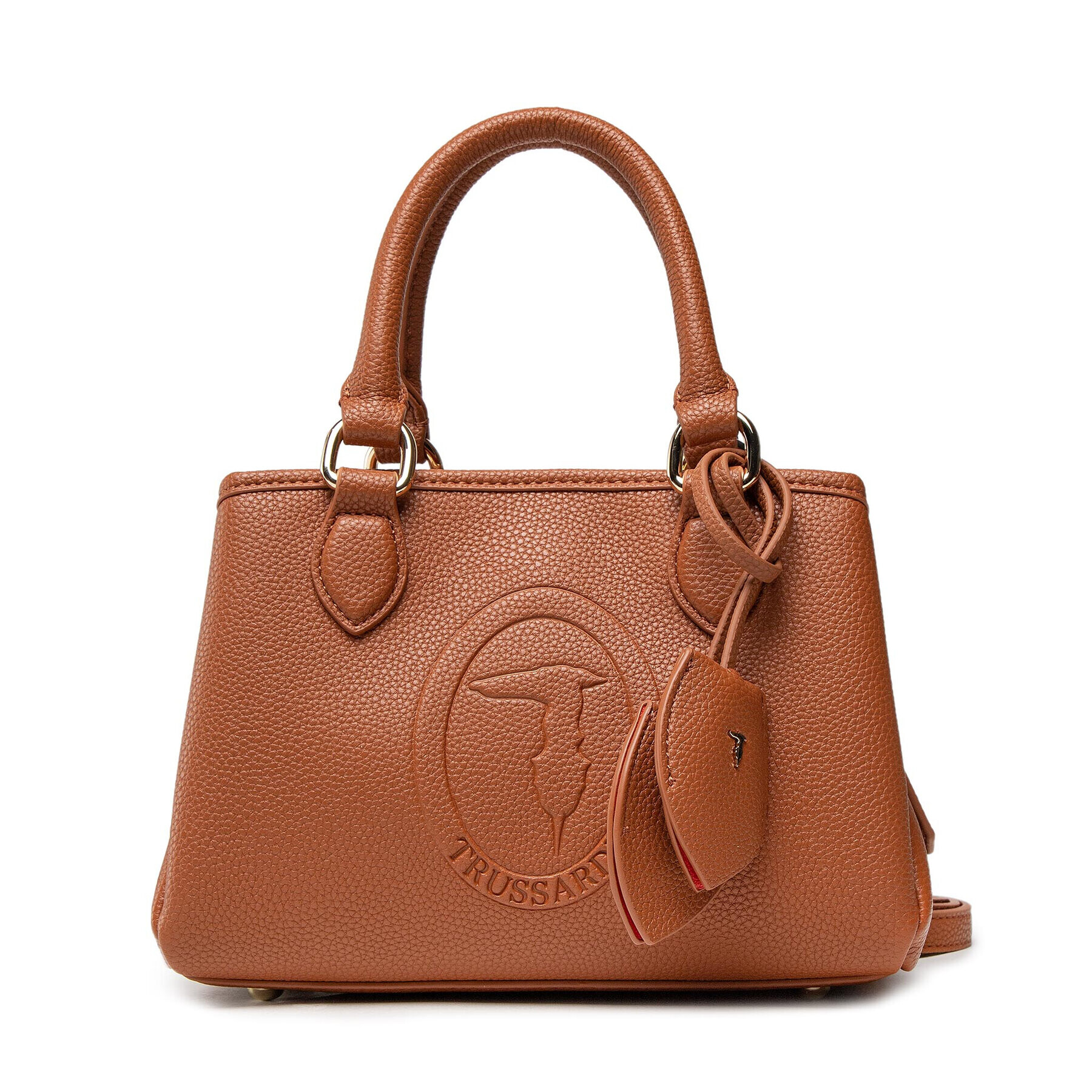 Trussardi Дамска чанта Pre Iris Tote Sm Stampa Cervo 75B01098 Кафяв - Pepit.bg