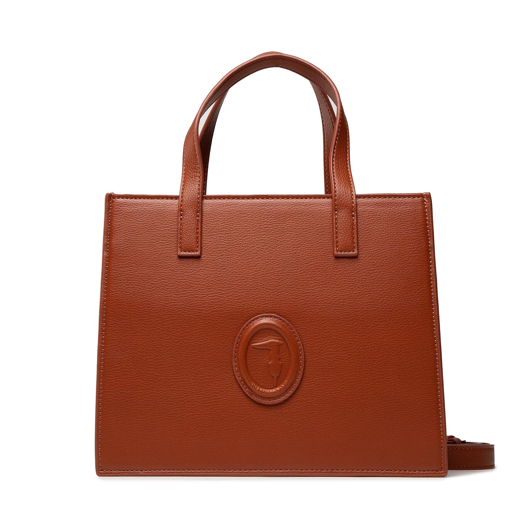 Trussardi Дамска чанта Mia Tote Sm Pubble + 75B01175 Кафяв - Pepit.bg