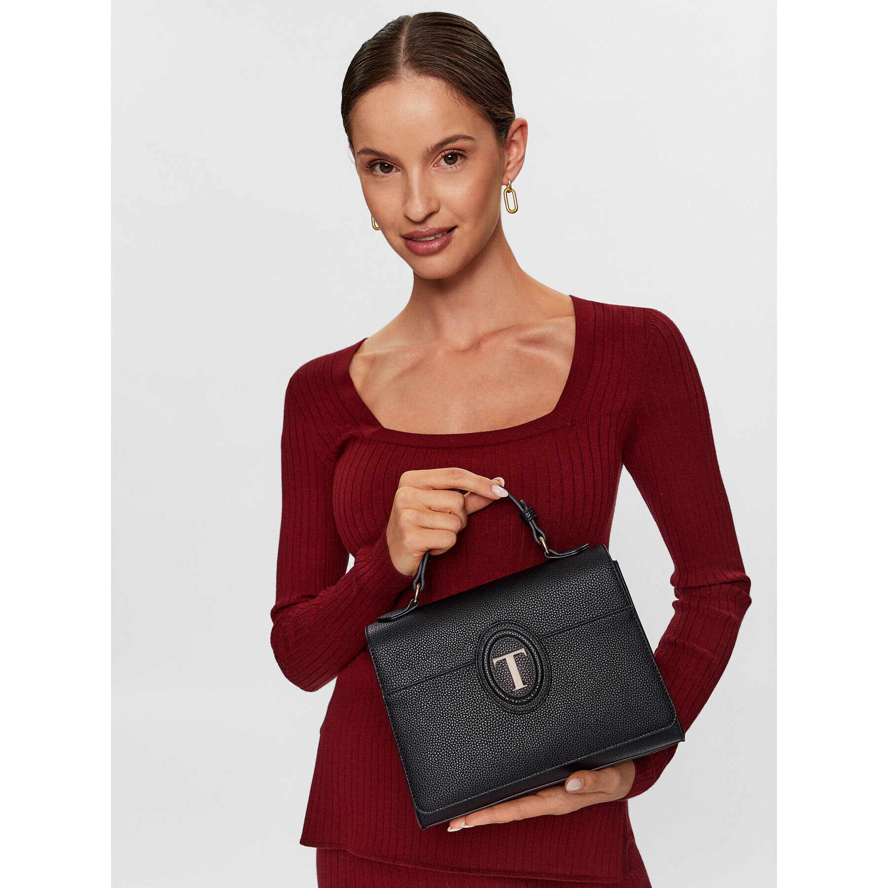 Trussardi Дамска чанта 75B01354 Черен - Pepit.bg